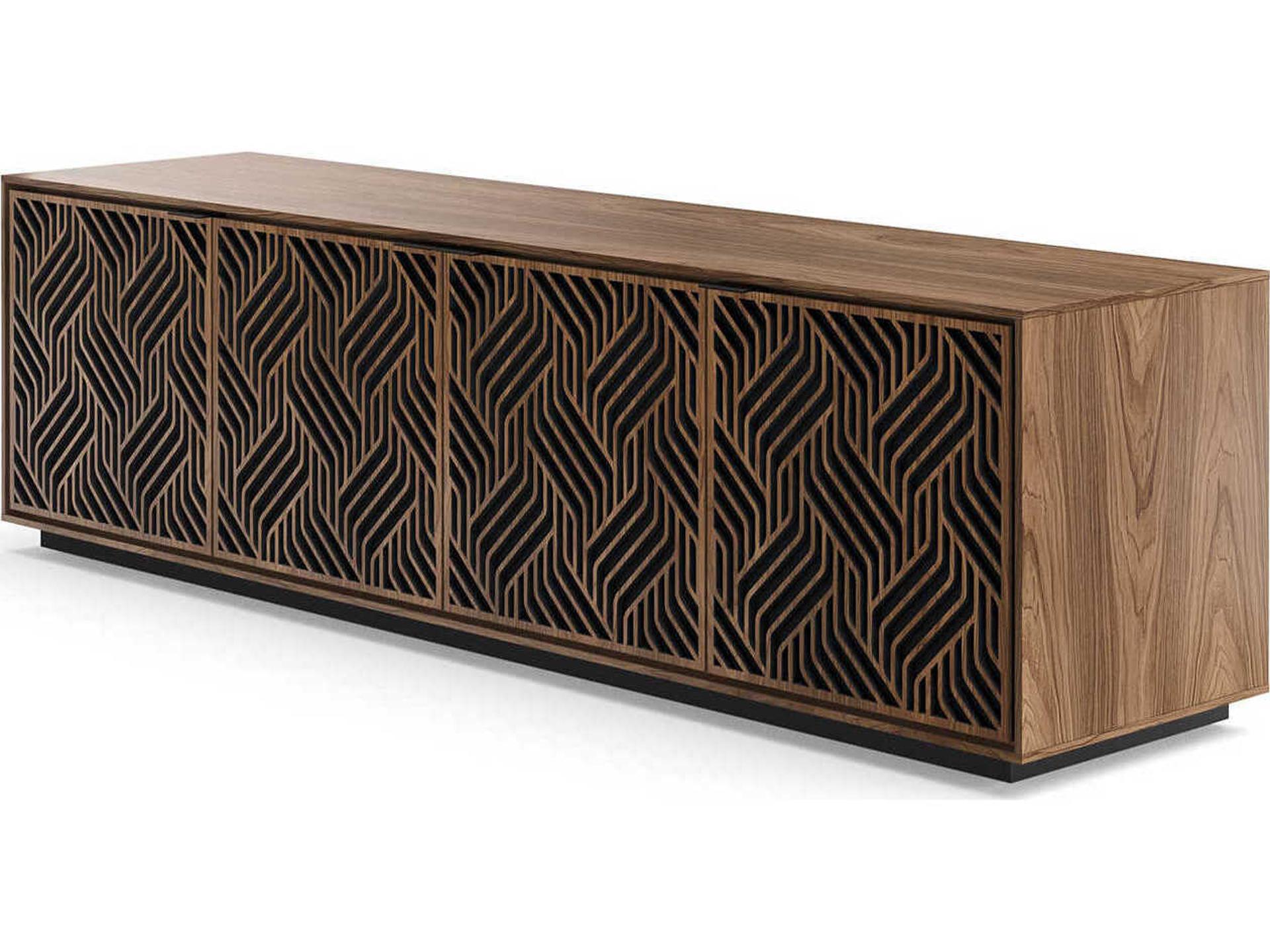 Elements 82" Hardwood Natural Walnut Media Console