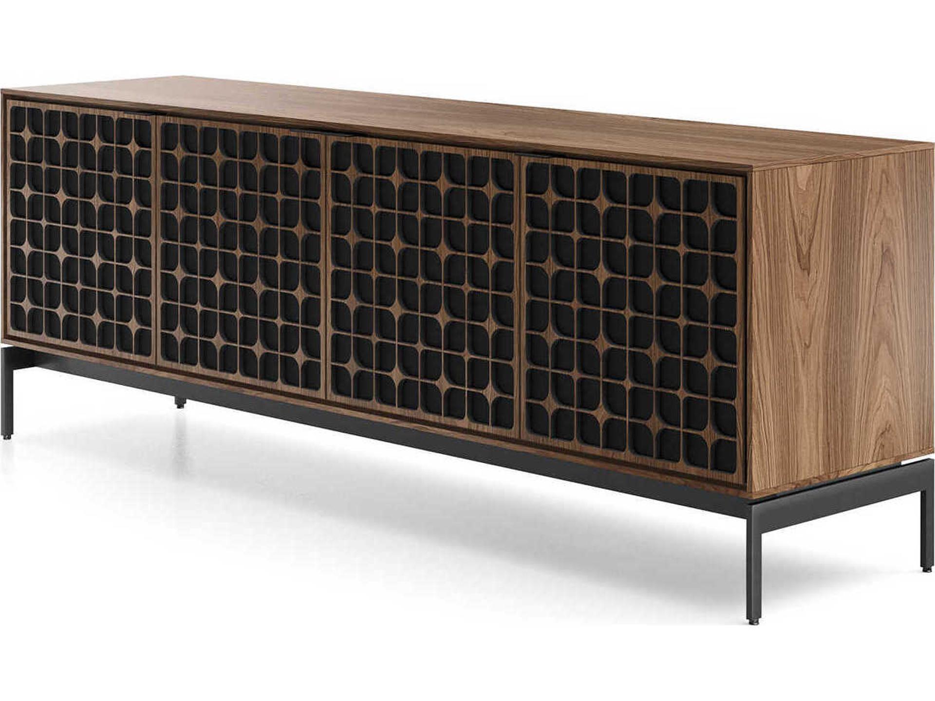 Elements 82" Hardwood Natural Walnut Media Console