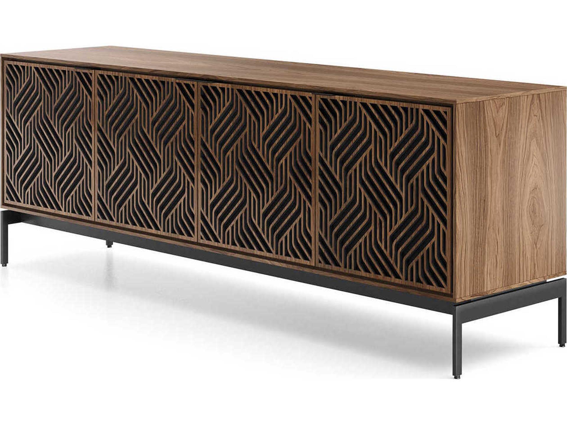 Elements Media Console Weave Natural Walnut