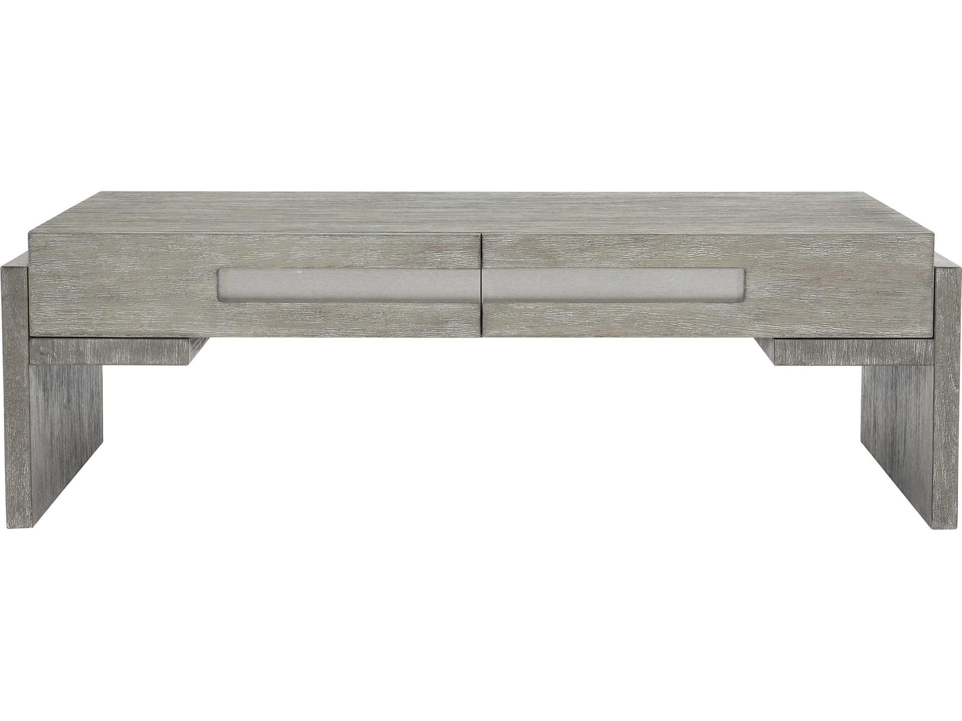 Bernhardt Foundations Rectangular Wood Dark Shale Light Cocktail Table