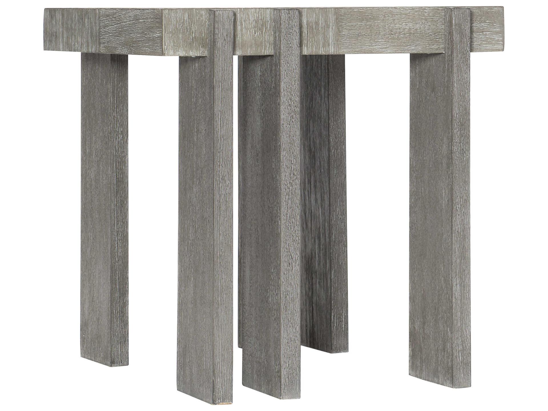 Foundations Two-Tone Acacia Side Table in Light and Dark Shale
