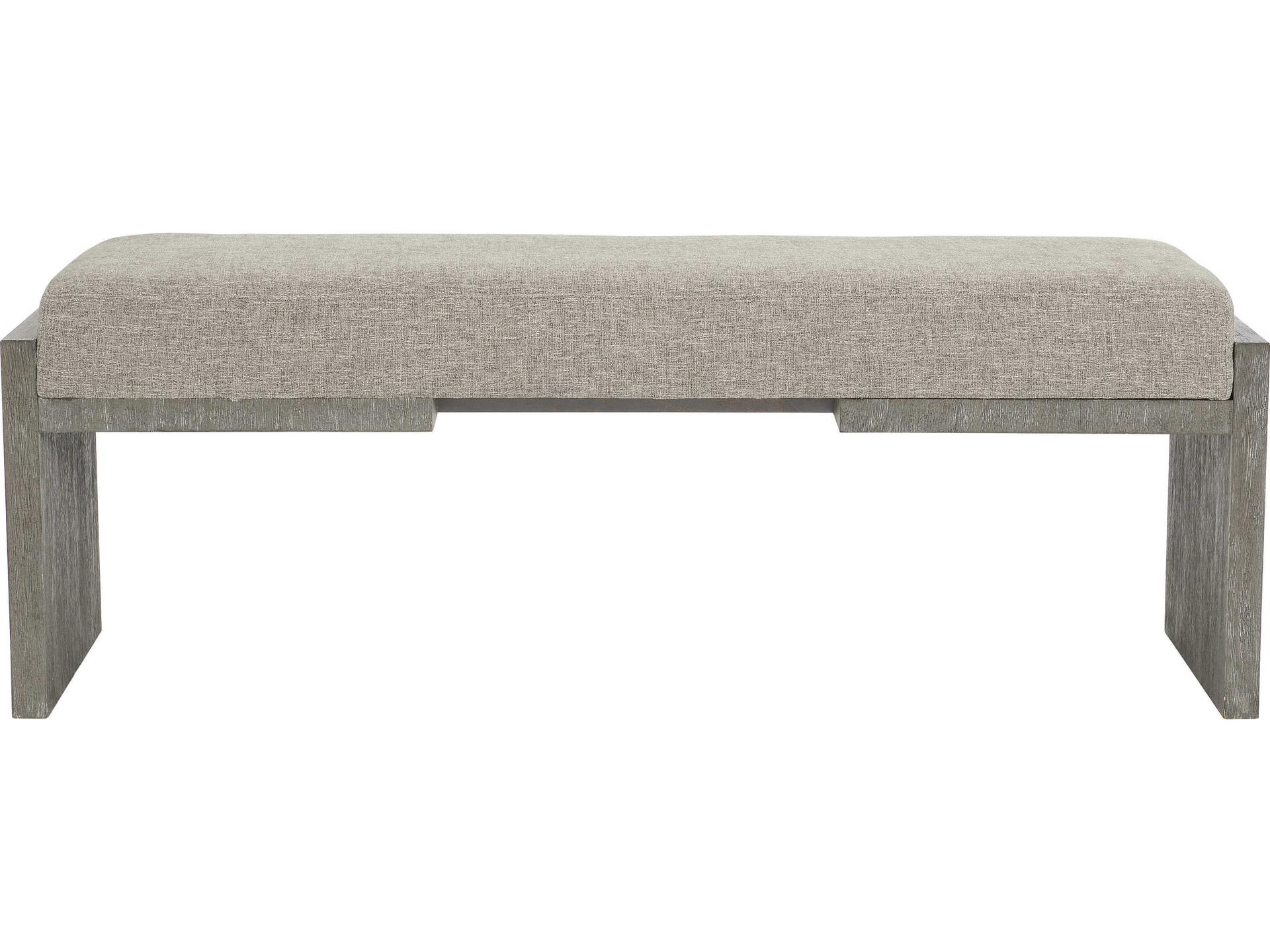 Bernhardt Foundations Dark Shale Gray Upholstered Accent Bench