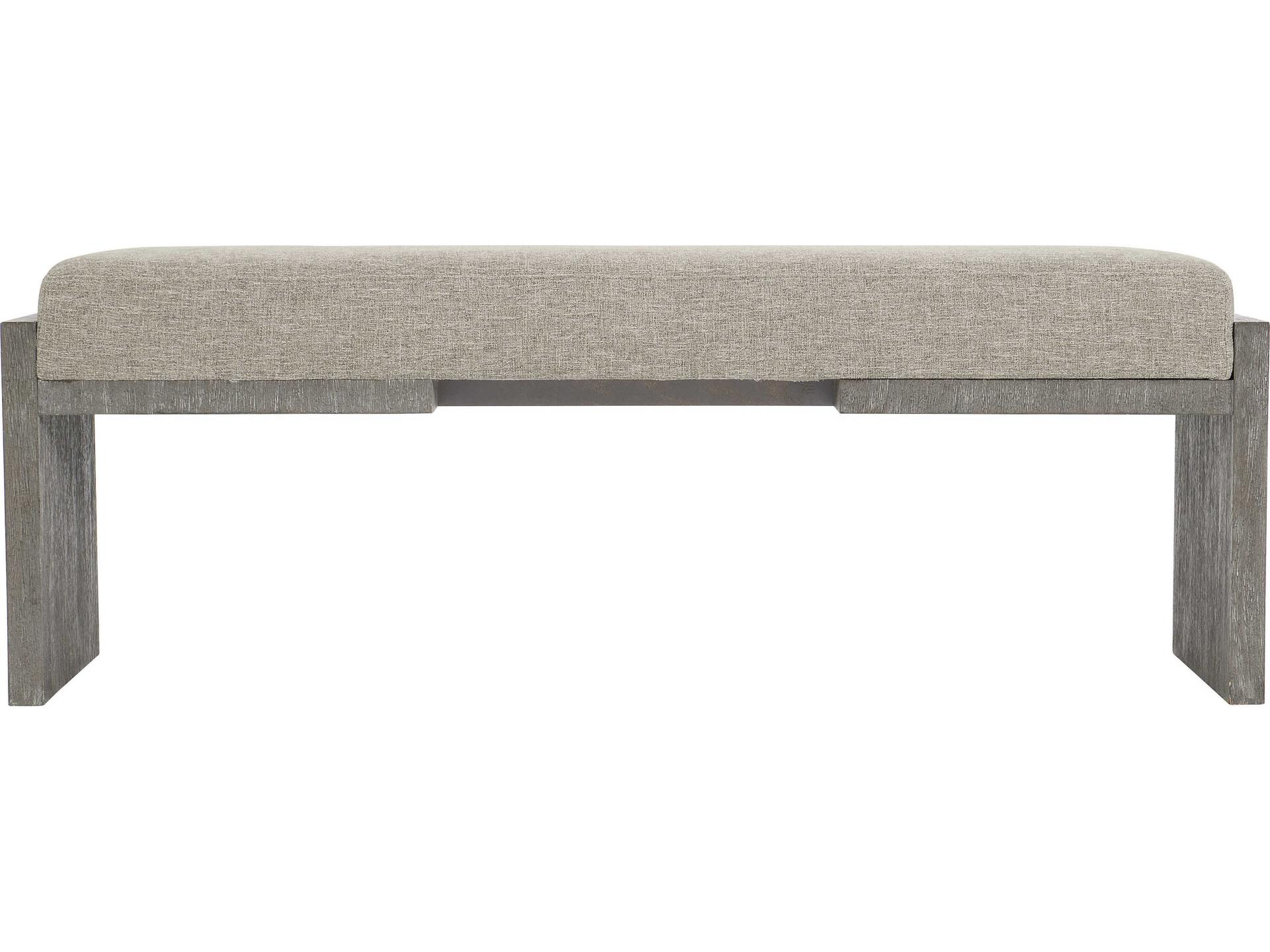 Bernhardt Foundations Dark Shale Gray Upholstered Accent Bench