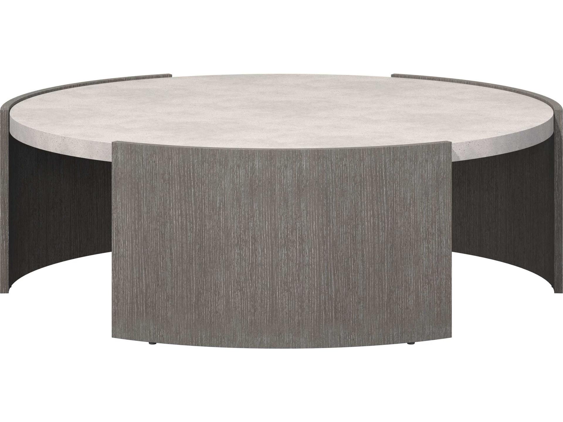 Prado Round Coffee Table in Concrete and Wood