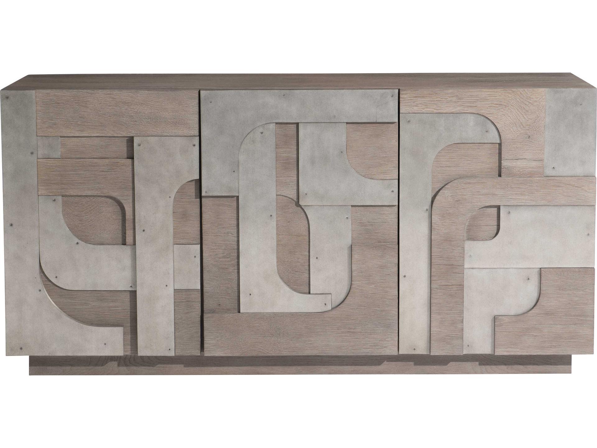 Interiors Azlin Buffet in Chai and Steel Dust Finish