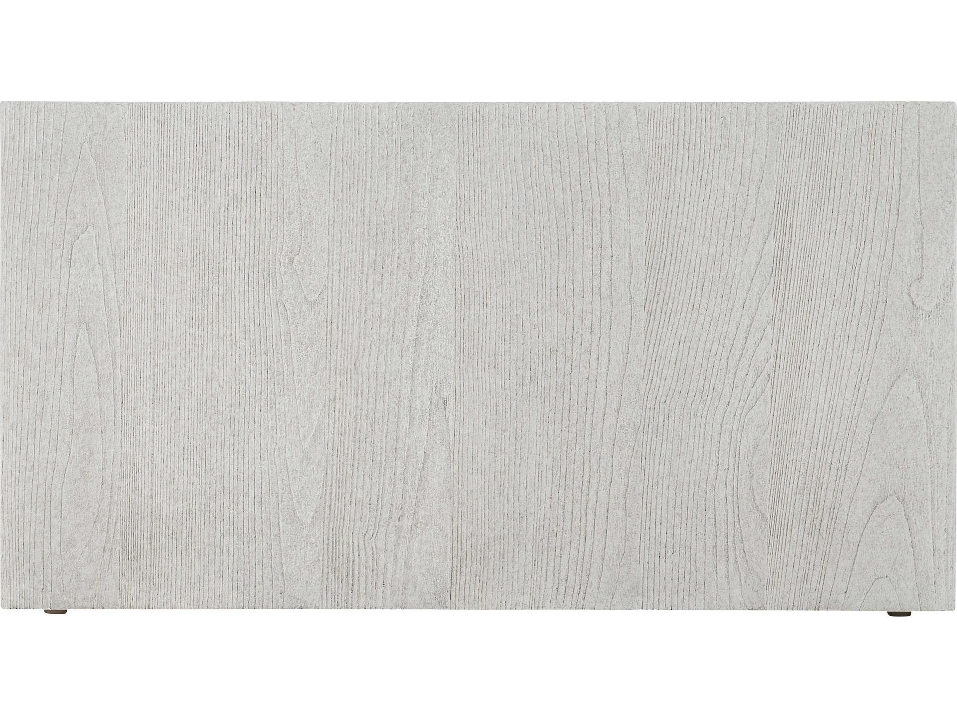 Bernhardt Living Summerton Rectangular Wood Sandblasted White Cocktail Table