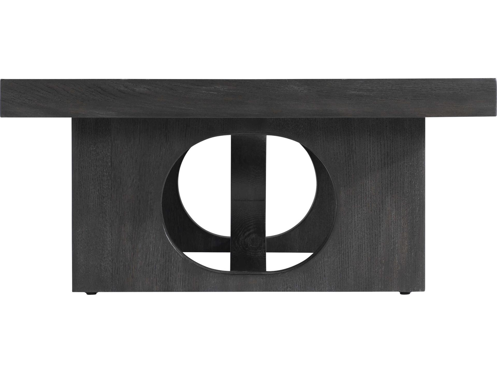 Bernhardt Micah Rectangular Wood Black Truffle Cocktail Table