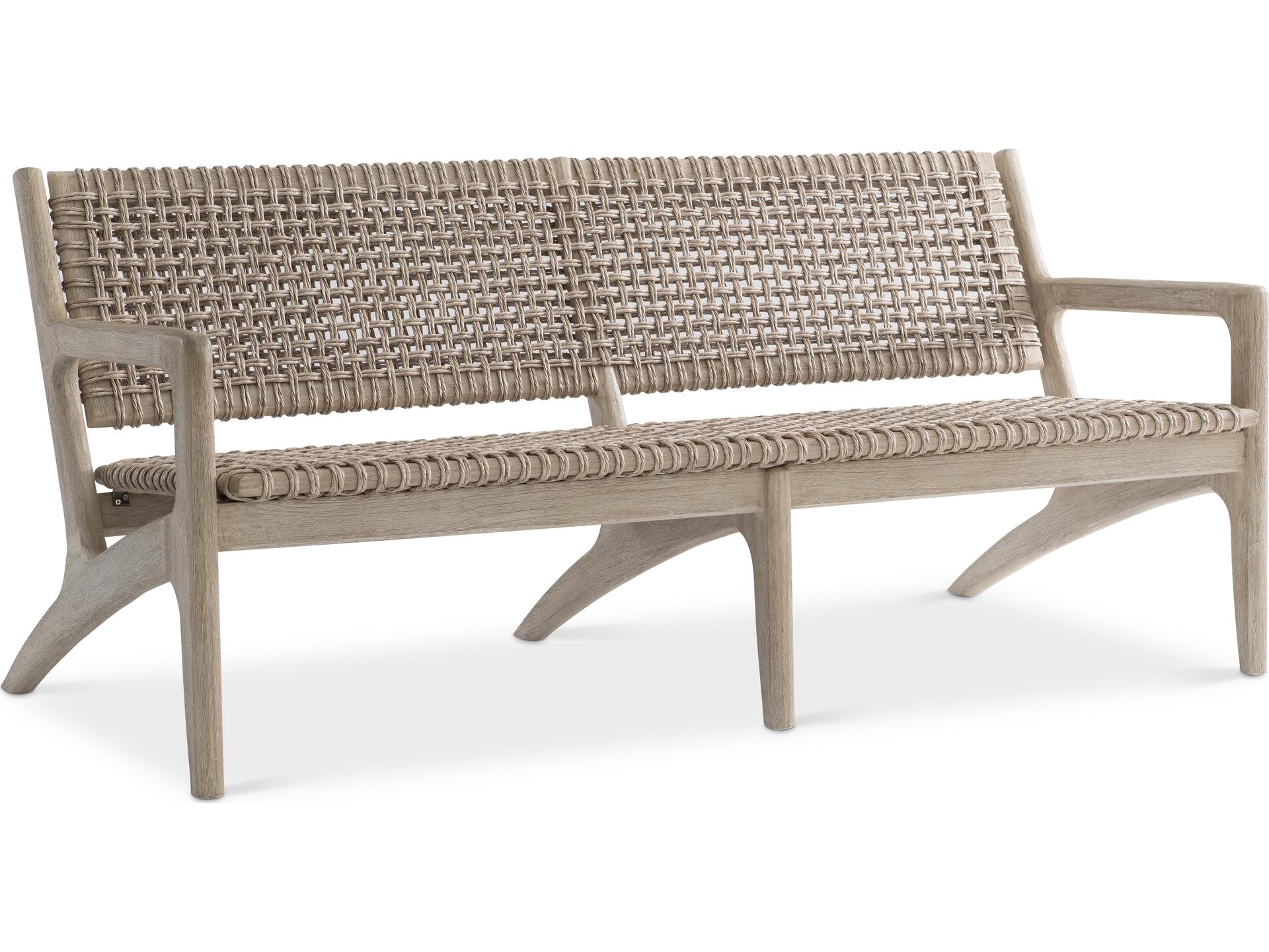 Atlas Outdoor Sofa in Pampas Wicker and Sea Oat Teak