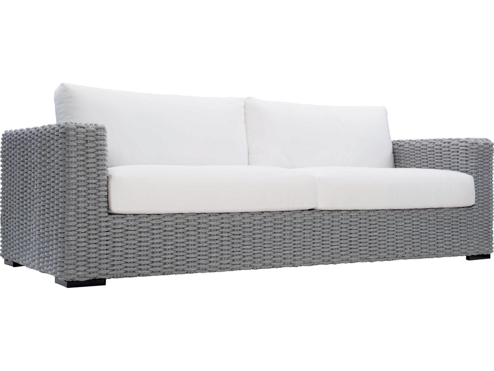 Capri Outdoor Rope Sofa in Mist Gray