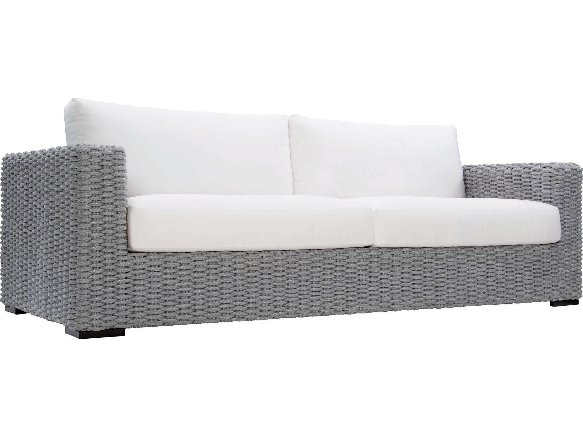 Capri Outdoor Sofa in Gray Mist Woven Rope