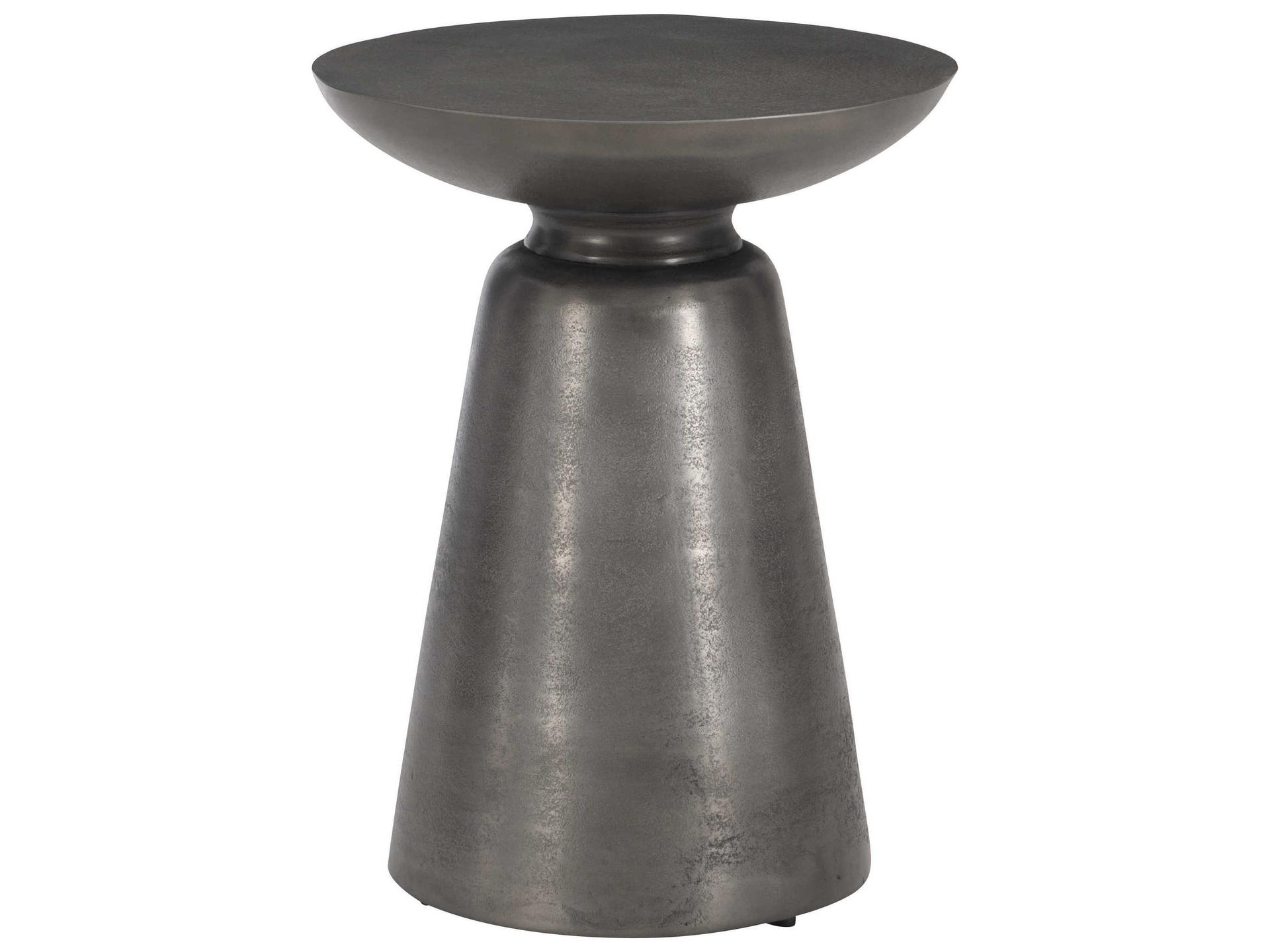 Catalan Outdoor Accent Table in Matte Graphite