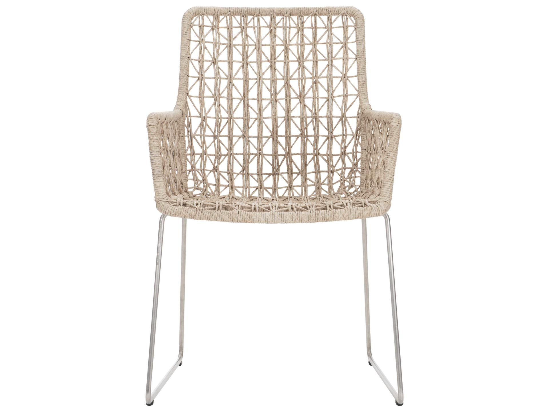 Bernhardt Exteriors Carmel Hazelnut Arm Outdoor Patio Dining Chair