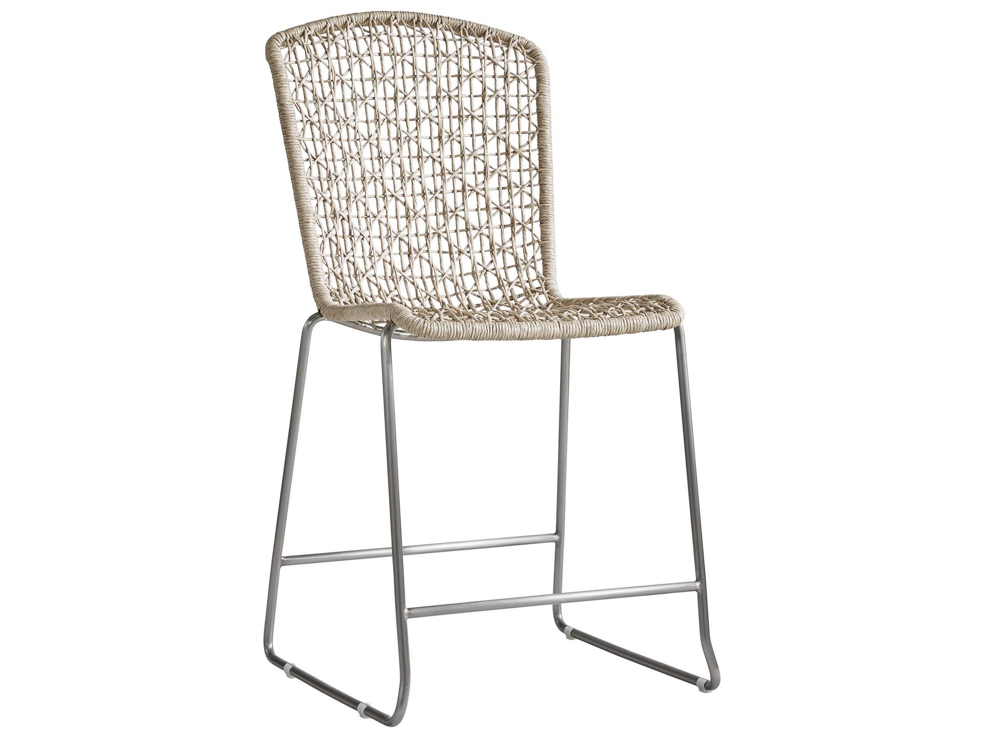 Carmel All-Weather Wicker Outdoor Counter Stool in Hazelnut