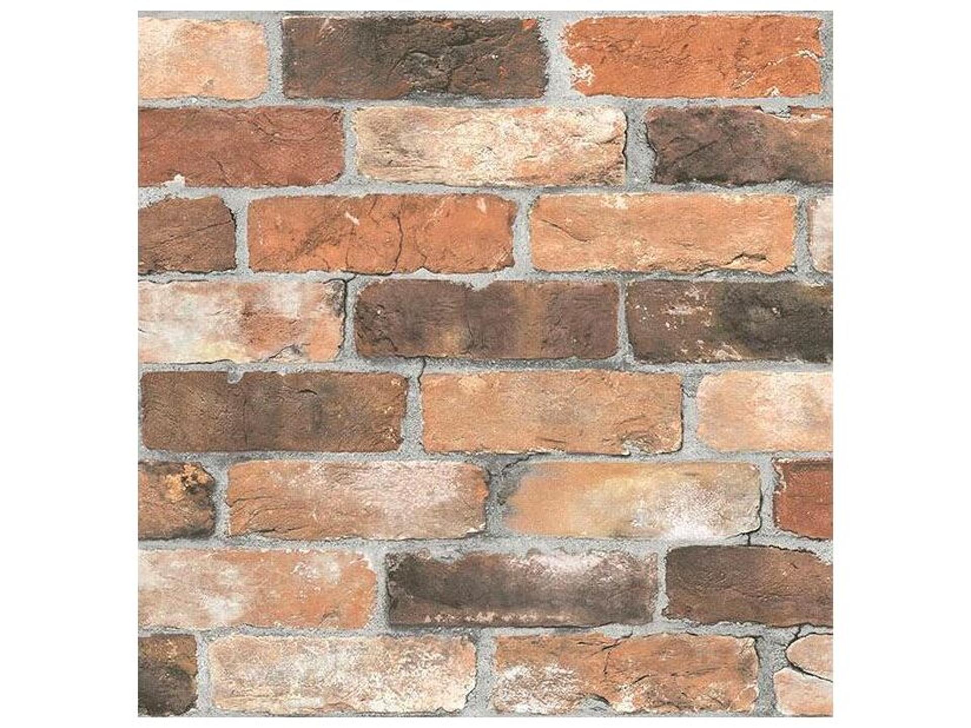 Bushwick Red Reclaimed Bricks Unpasted Non-Woven Wallpaper