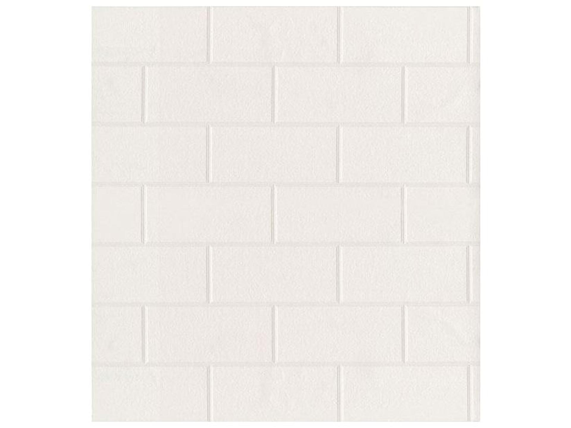 Galley White Subway Tile Paintable Wallpaper