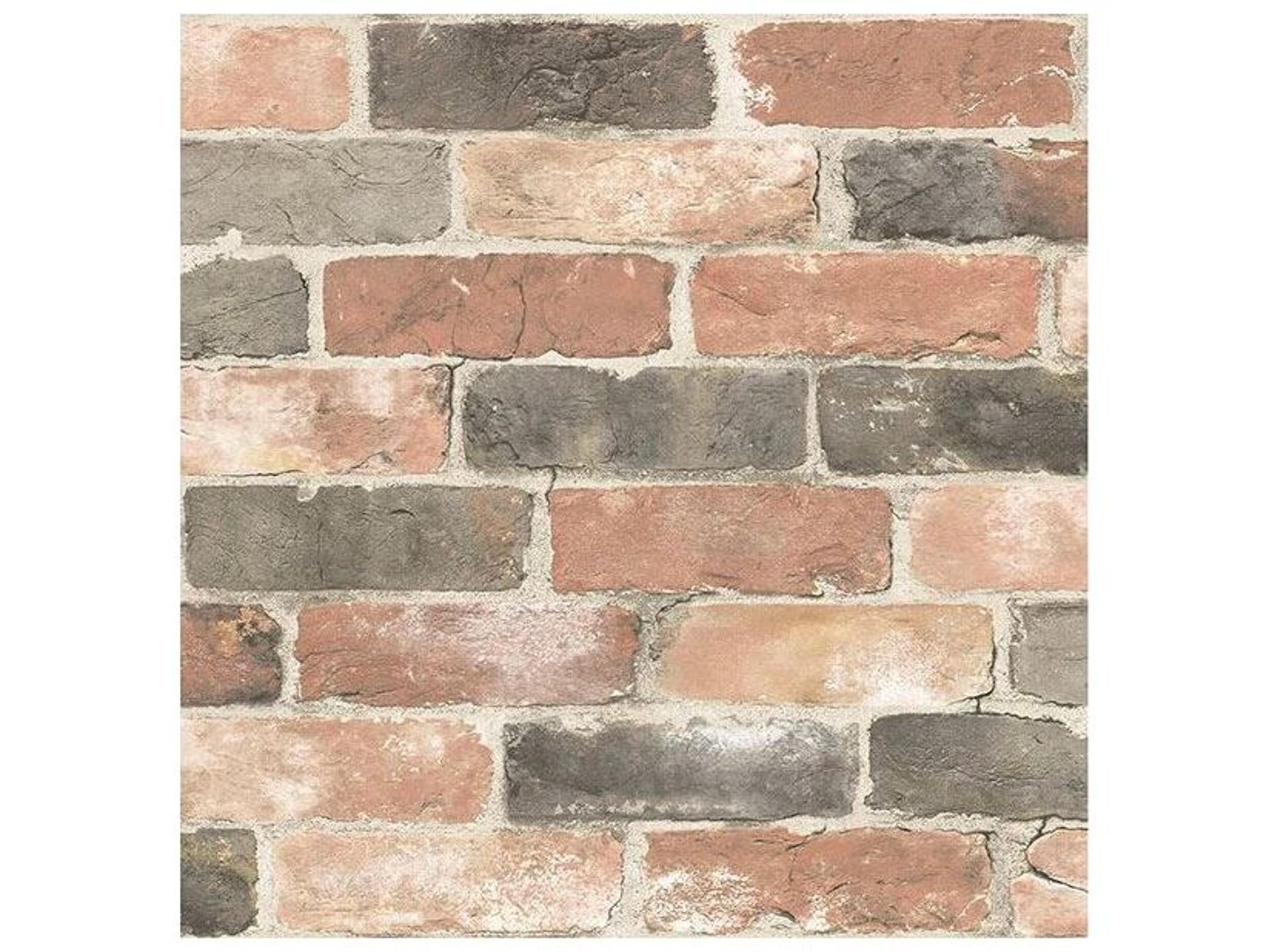 Adams Multicolor Reclaimed Bricks Non-Woven Wallpaper
