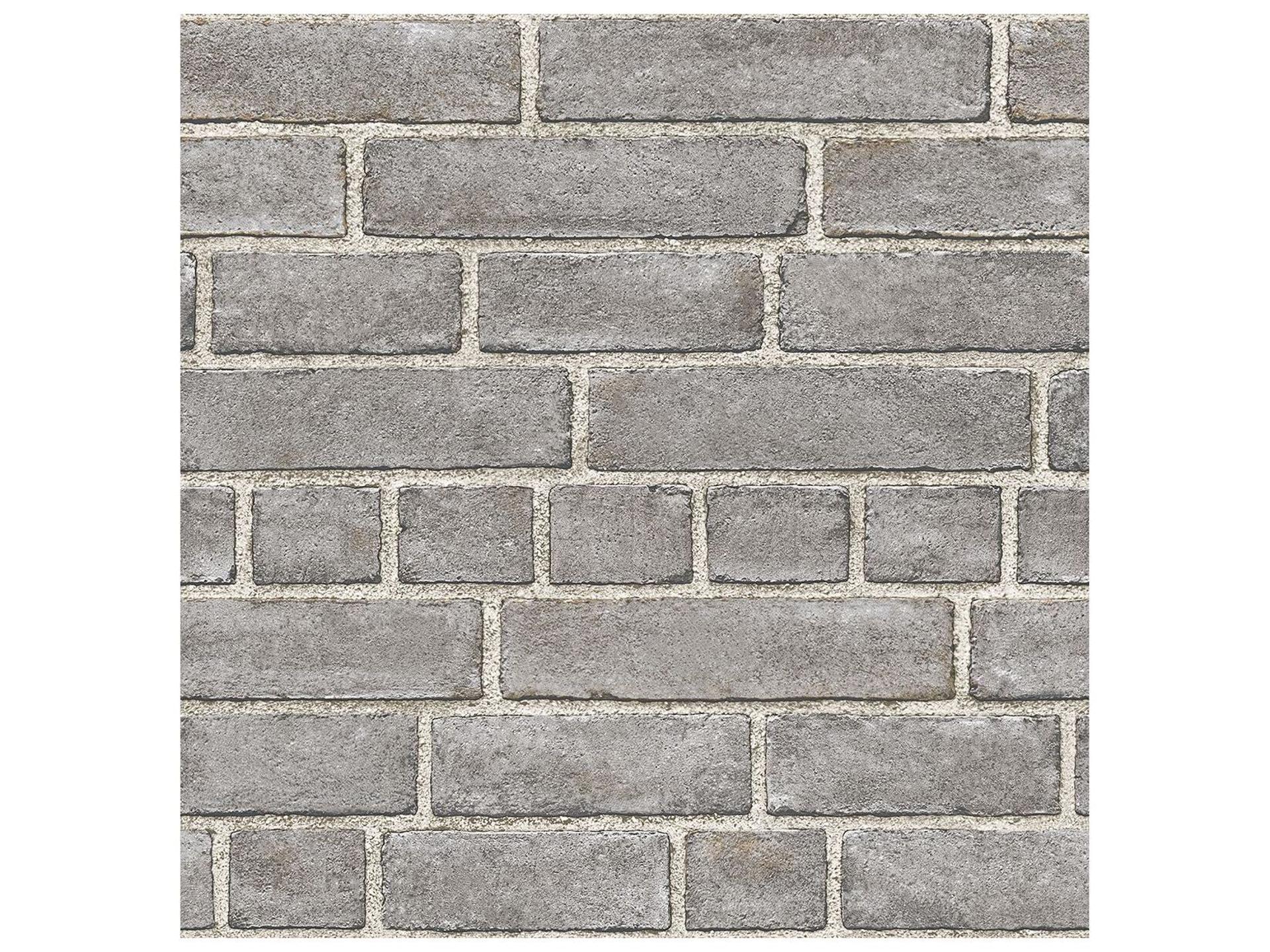 Façade Grey Brick Non-Woven Wallpaper Roll