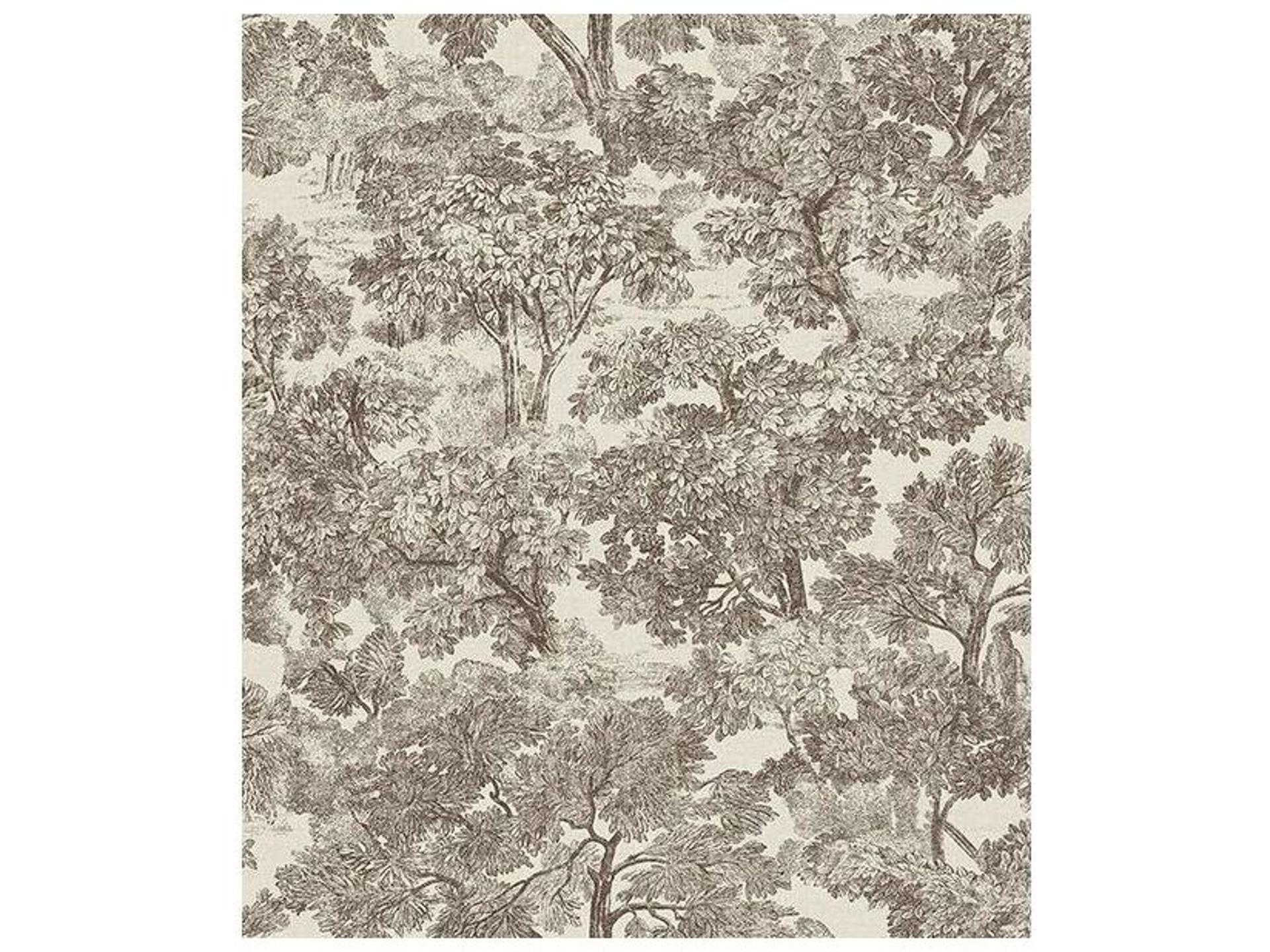 Chesapeake Blyth Brown Toile Unpasted Wallpaper