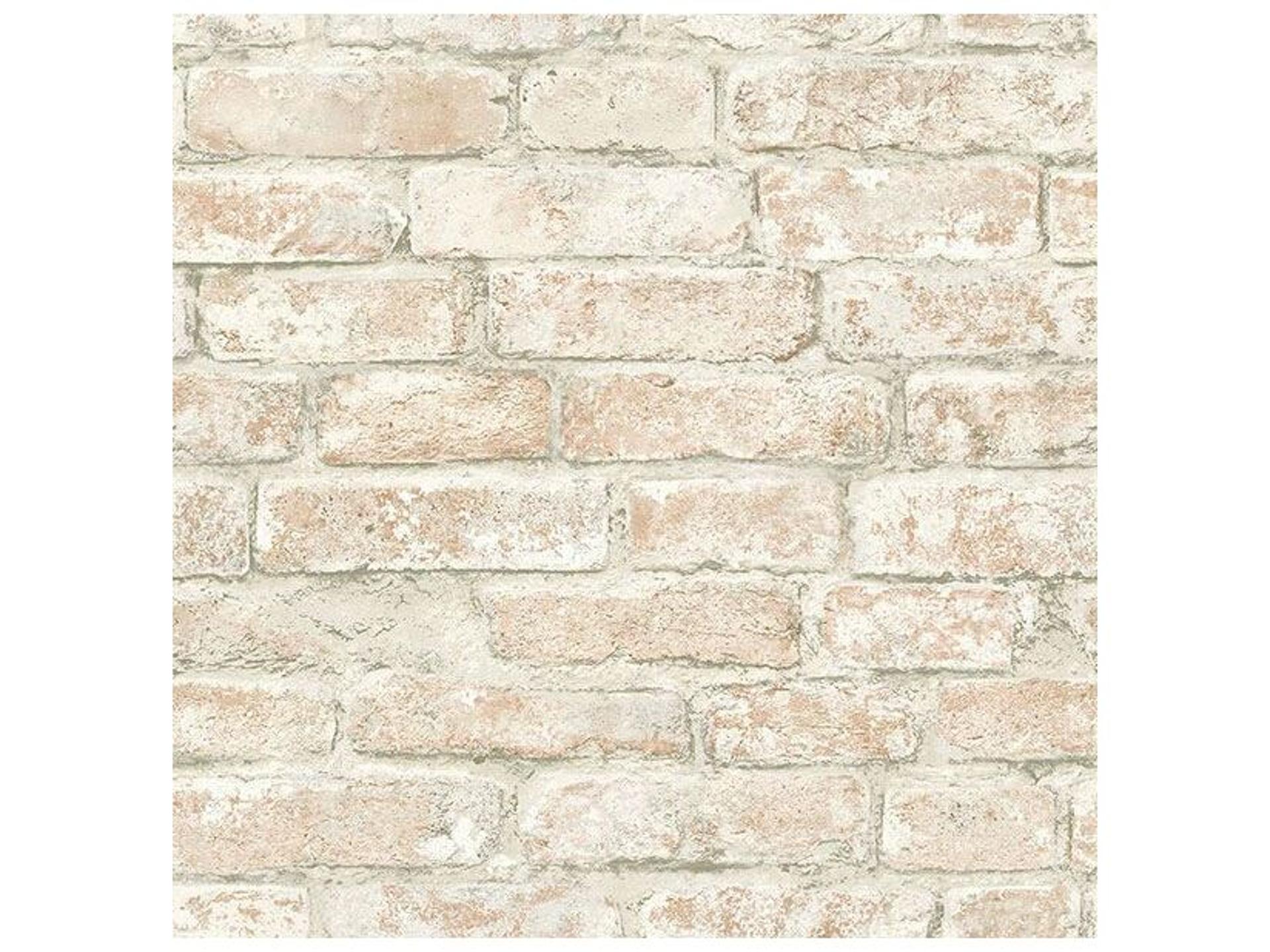 Arlington Multicolor Brick Prepasted Wallpaper Farmhouse