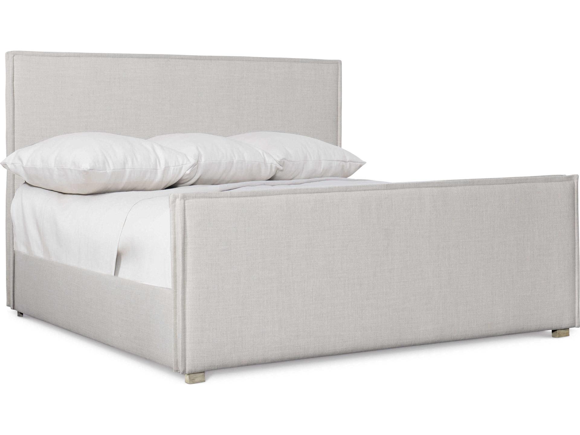 Highland Park Loft Sawyer Morel White Upholstered Queen Panel Bed