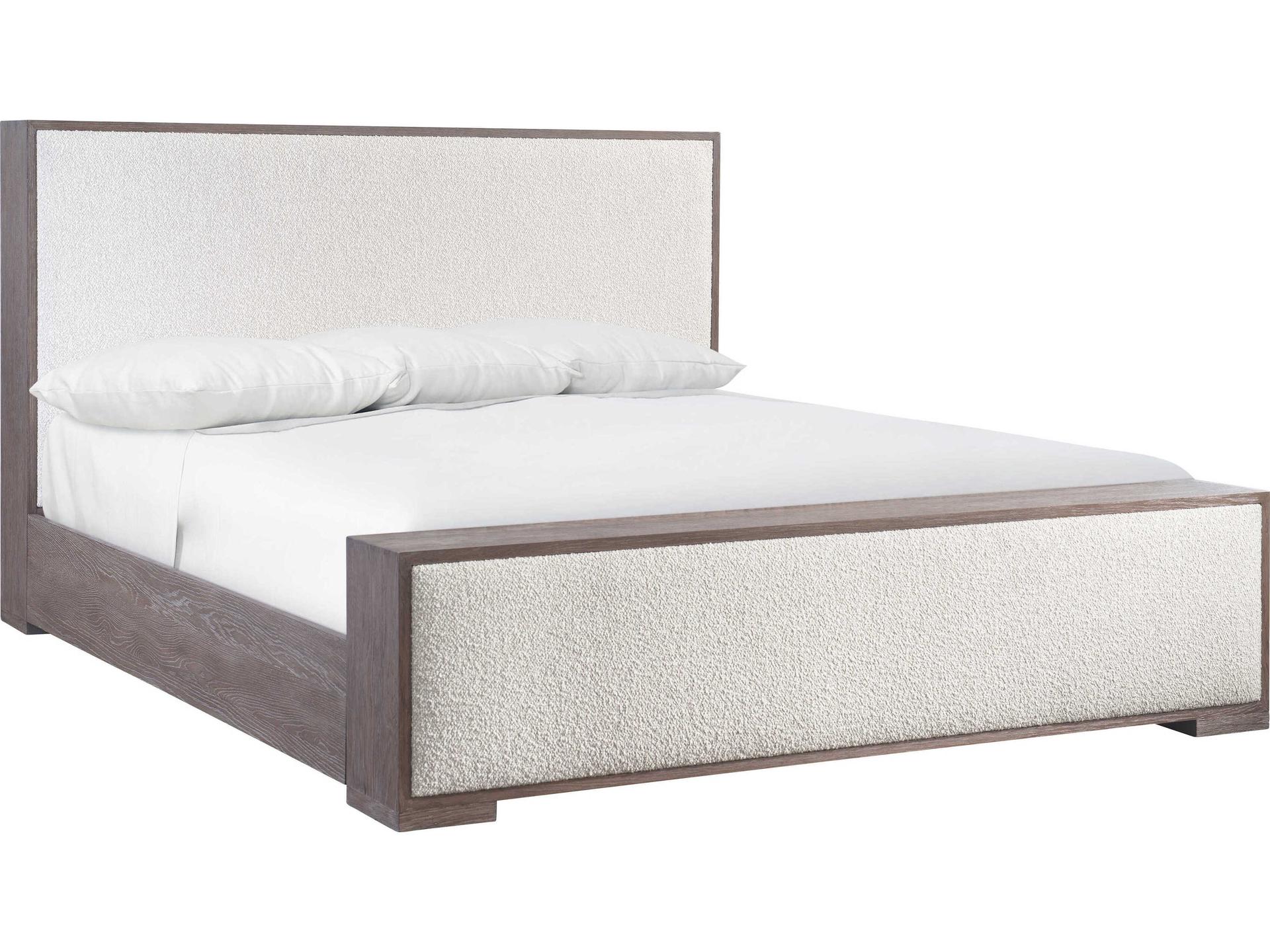 Casa Paros White Upholstered Queen Panel Bed