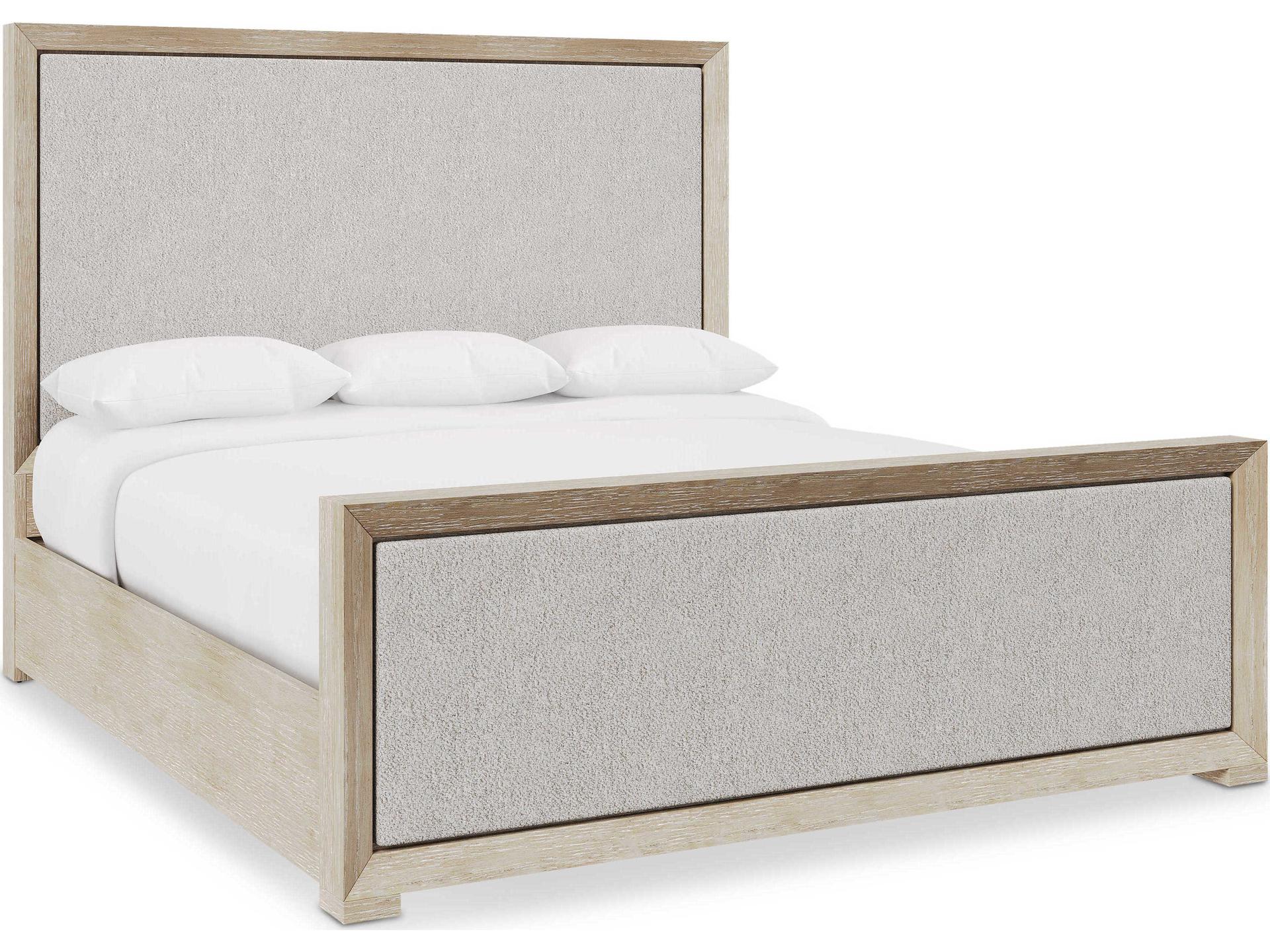 Prado Tawny Beige Wood Queen Panel Bed