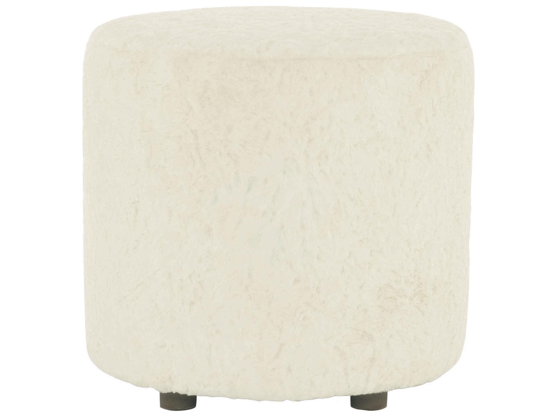 Pisa Round Upholstered Fabric Ottoman