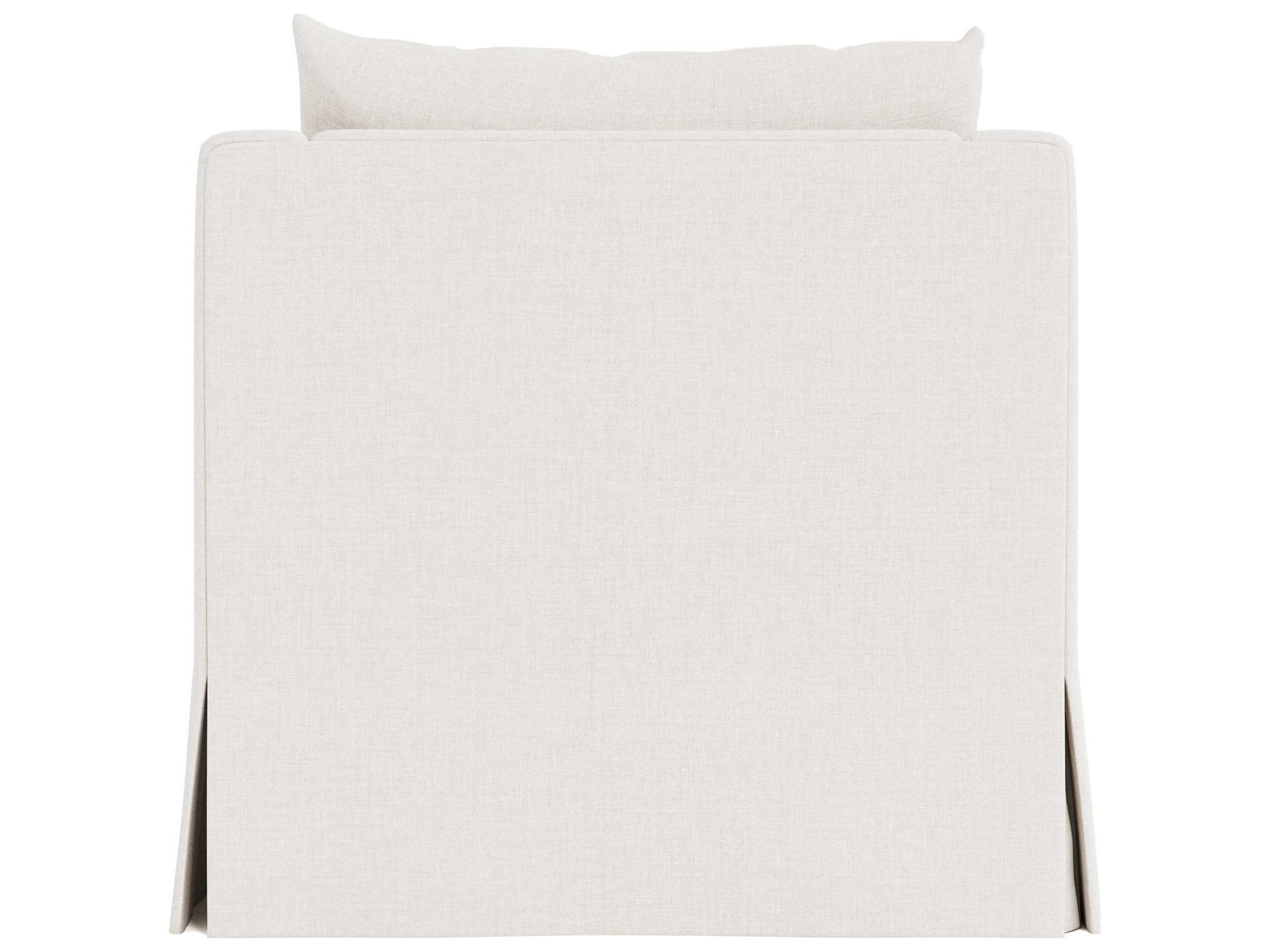 Bernhardt Plush Grace White Fabric Swivel Accent Chair