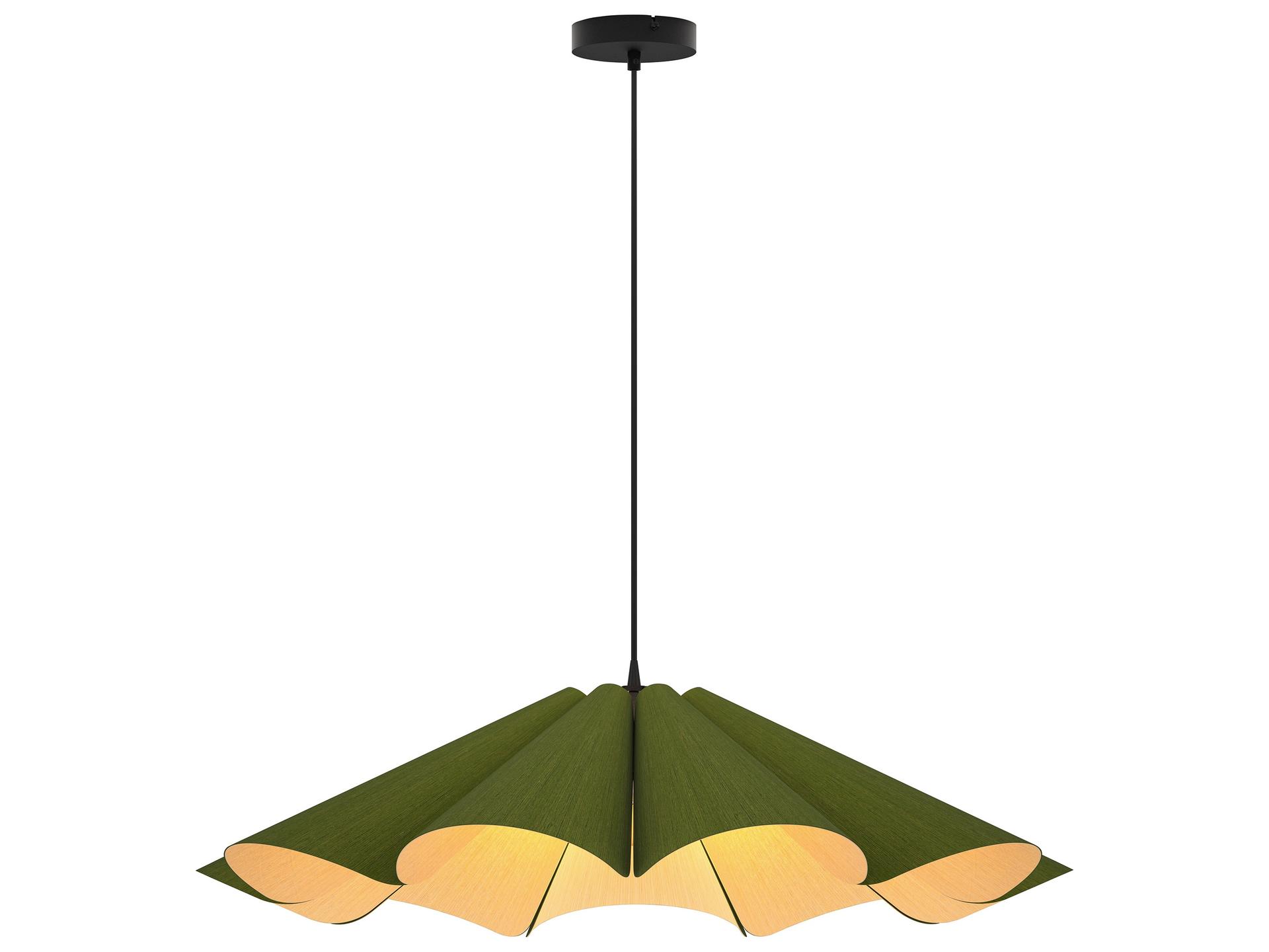 Delfina 24-Inch 1-Light Wood Veneer Pendant Light