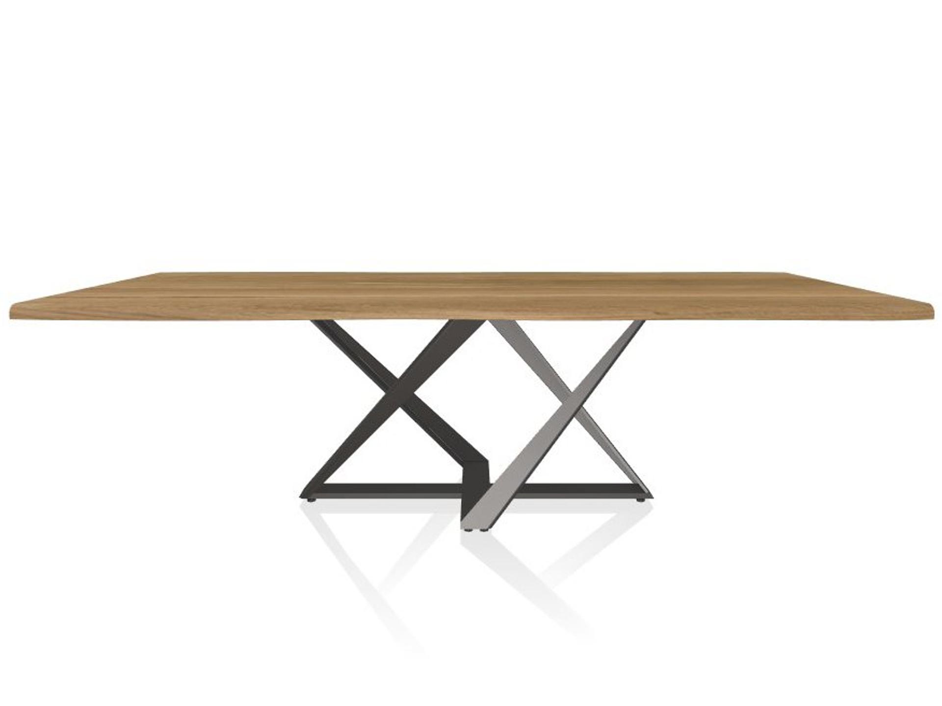 Millennium 98-Inch Rectangle Dining Table in Natural Oak and Silver