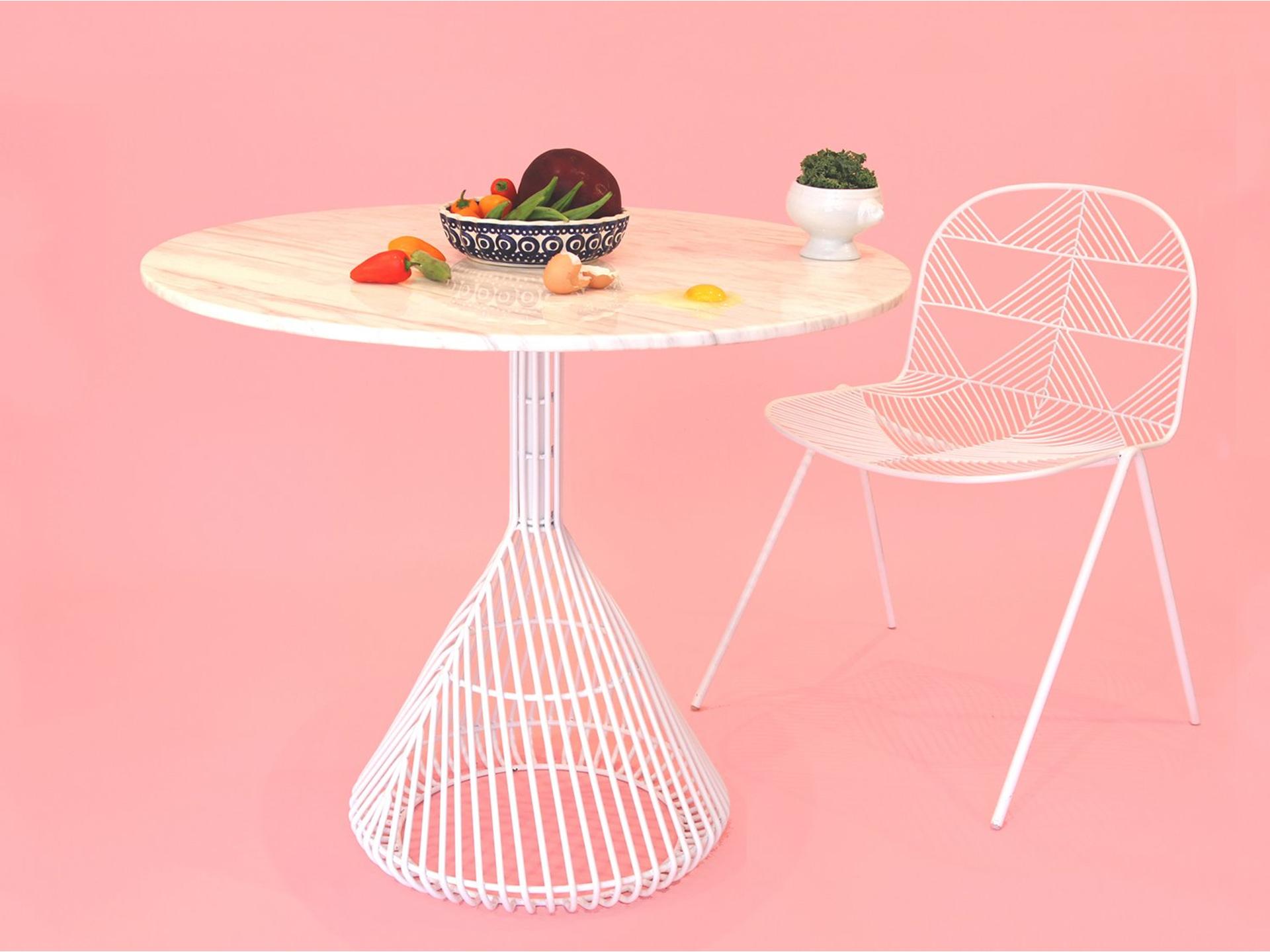 Bend Goods Outdoor Betty Galvanized Iron Bistro Set