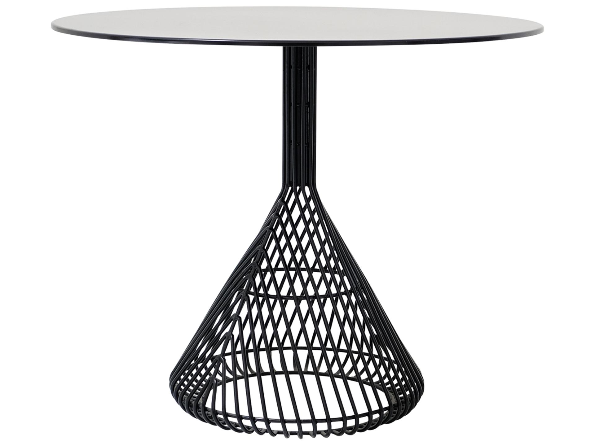 Bistro Black Galvanized Iron Round Table Base