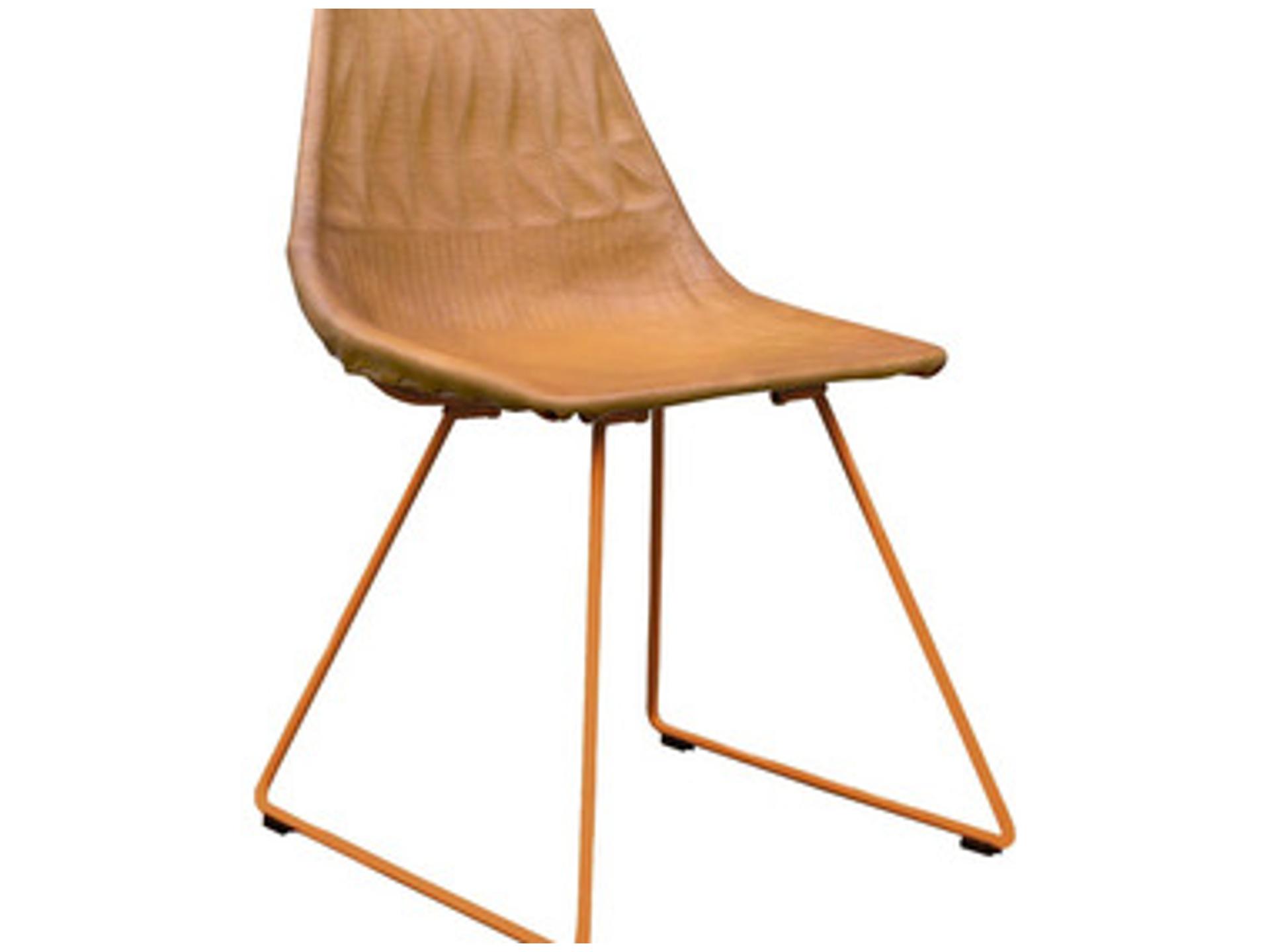 Bend Goods Outdoor Lucy Dining Chair Leather Saddle Pad in Camel