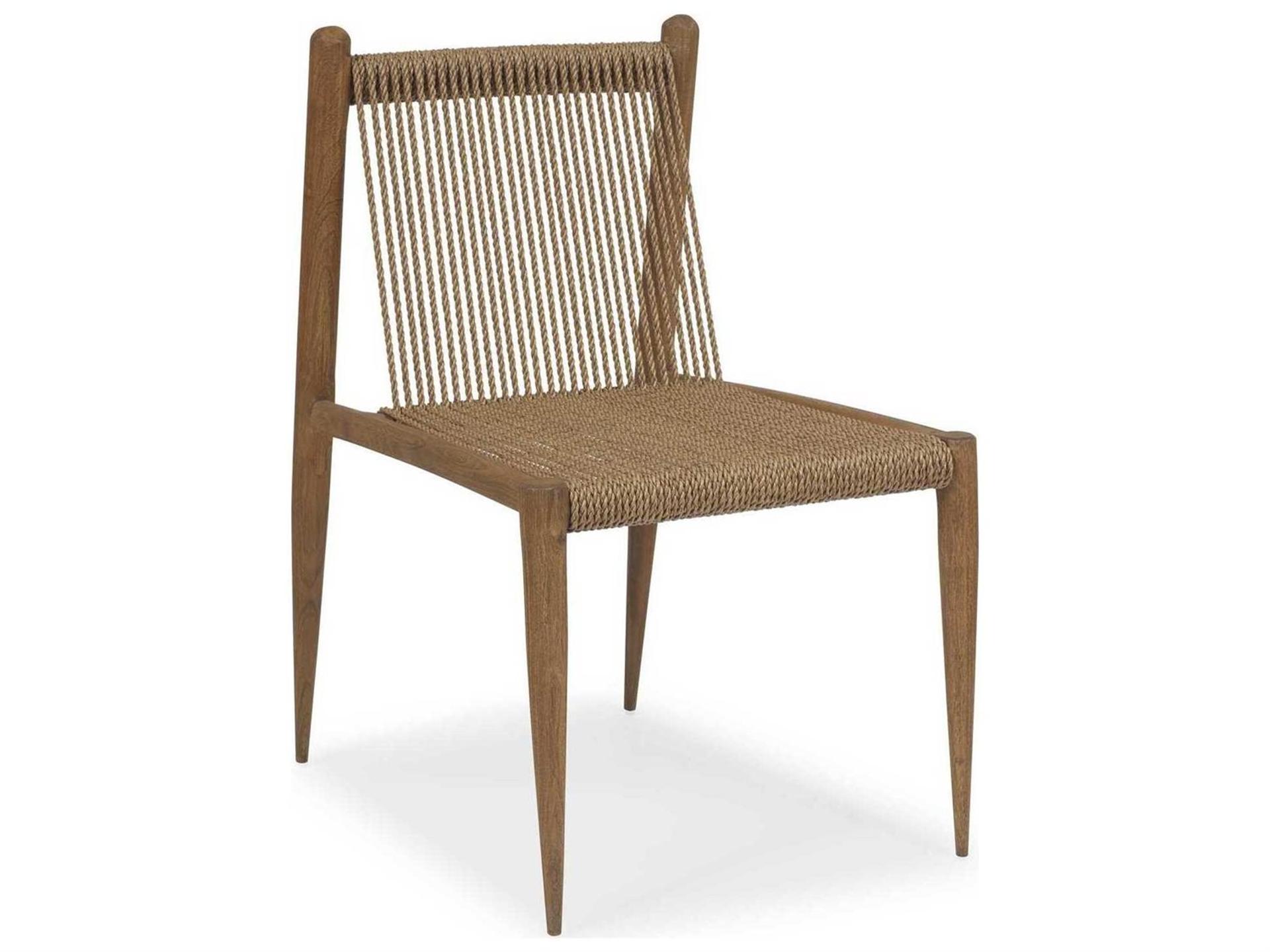 Montauk Teak Wood Side Dining Chair in Praline Finish