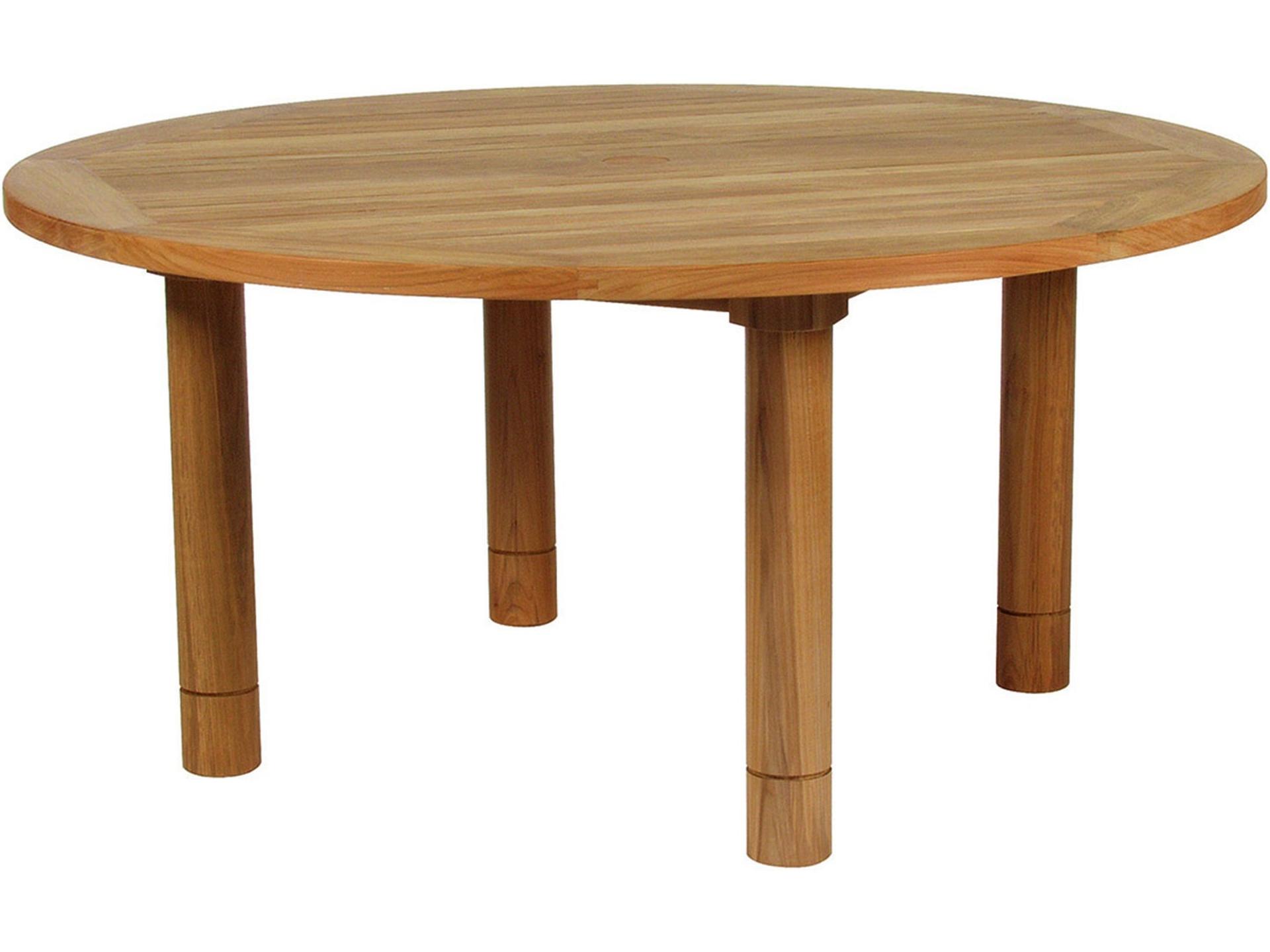 Drummond Round Dining Table - Natural Teak - 59"