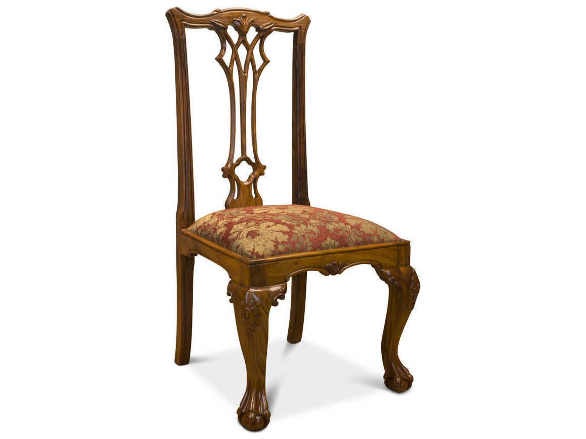Tufft Rosewood Brown Upholstered Side Dining Chair