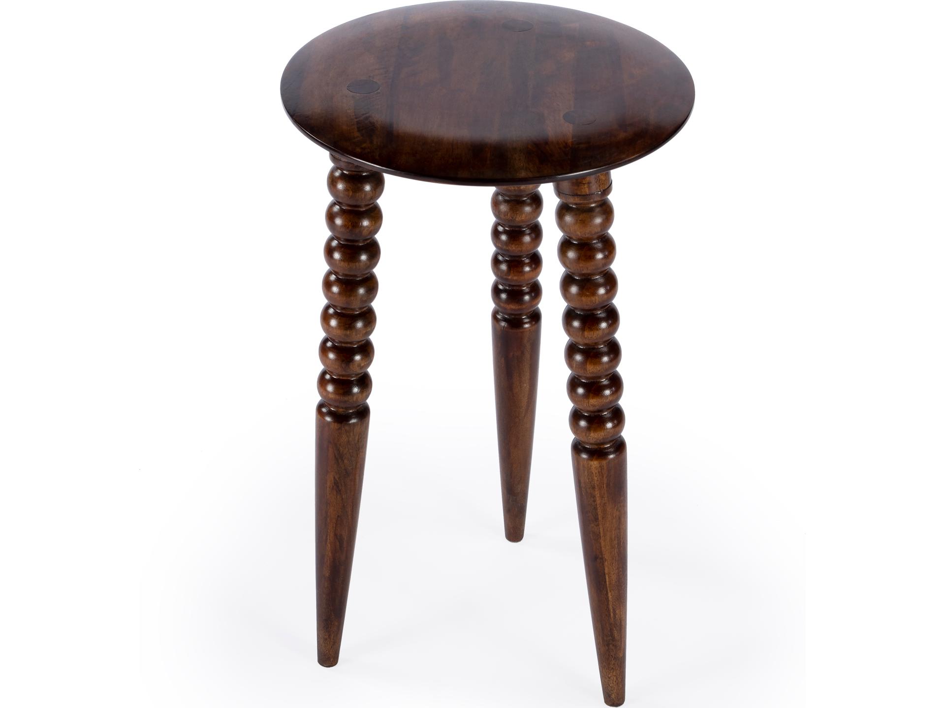 Butler Fluornoy Round Wood Brown End Table