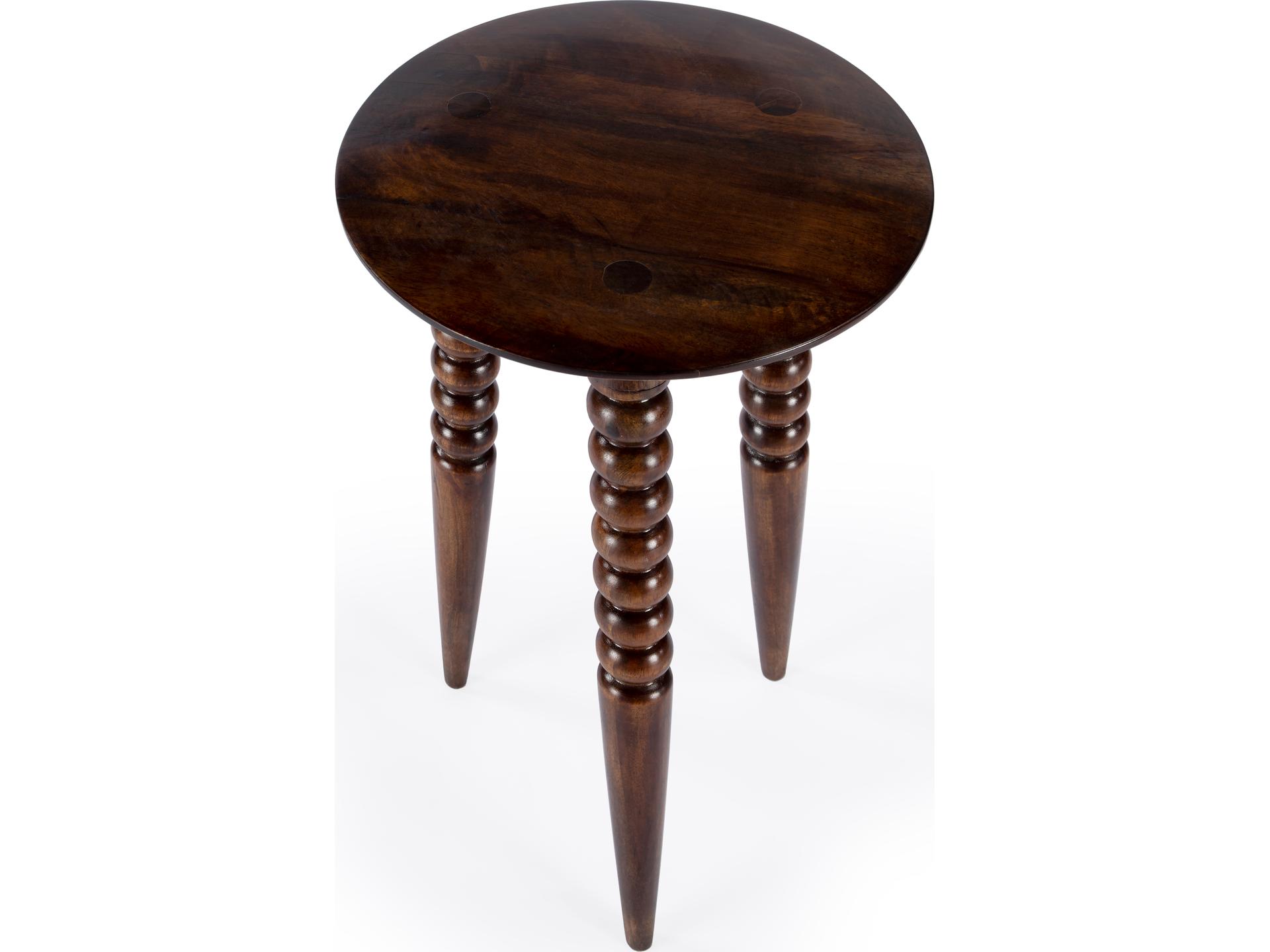 Butler Fluornoy Round Wood Brown End Table