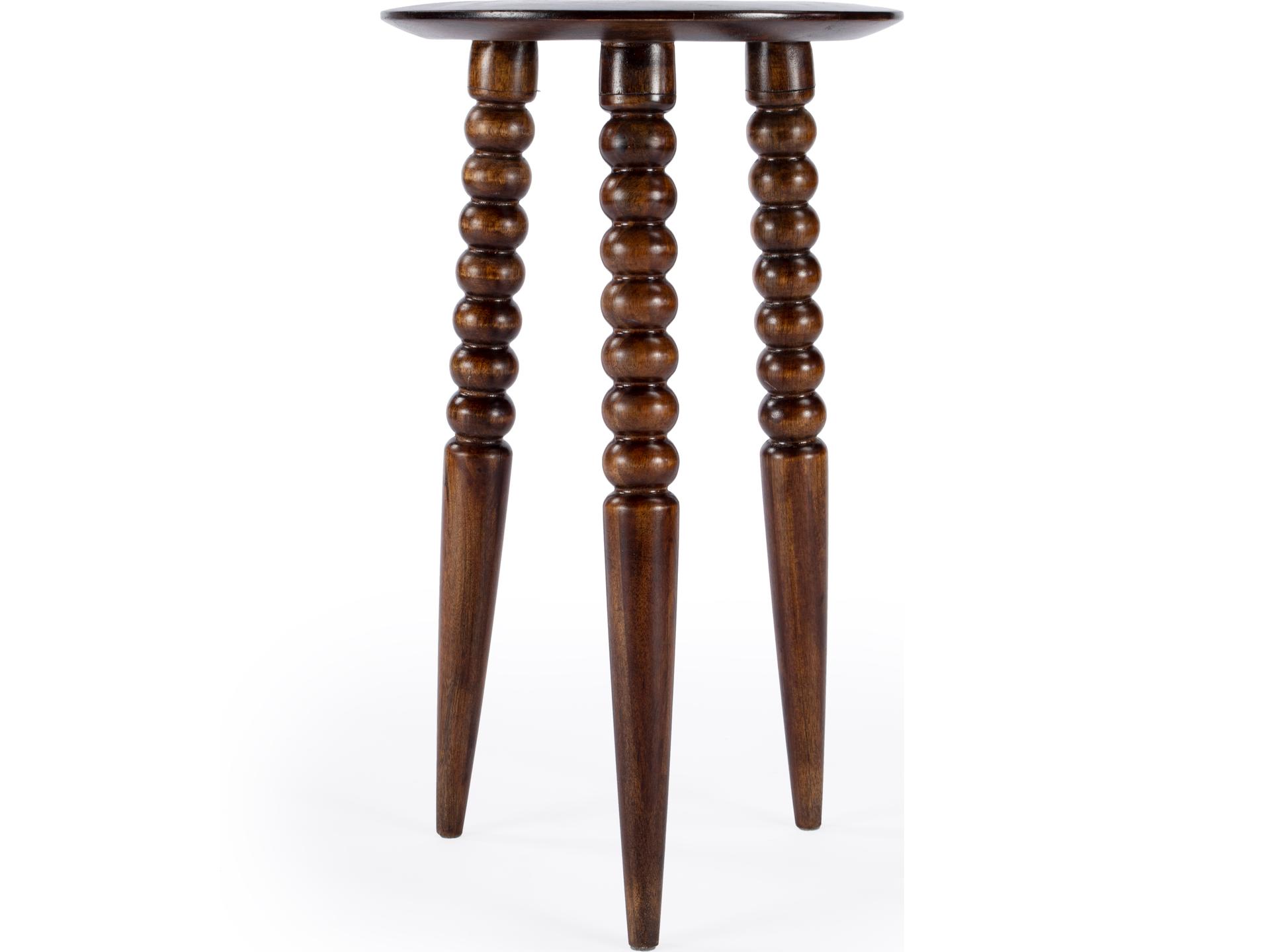Butler Fluornoy Round Wood Brown End Table