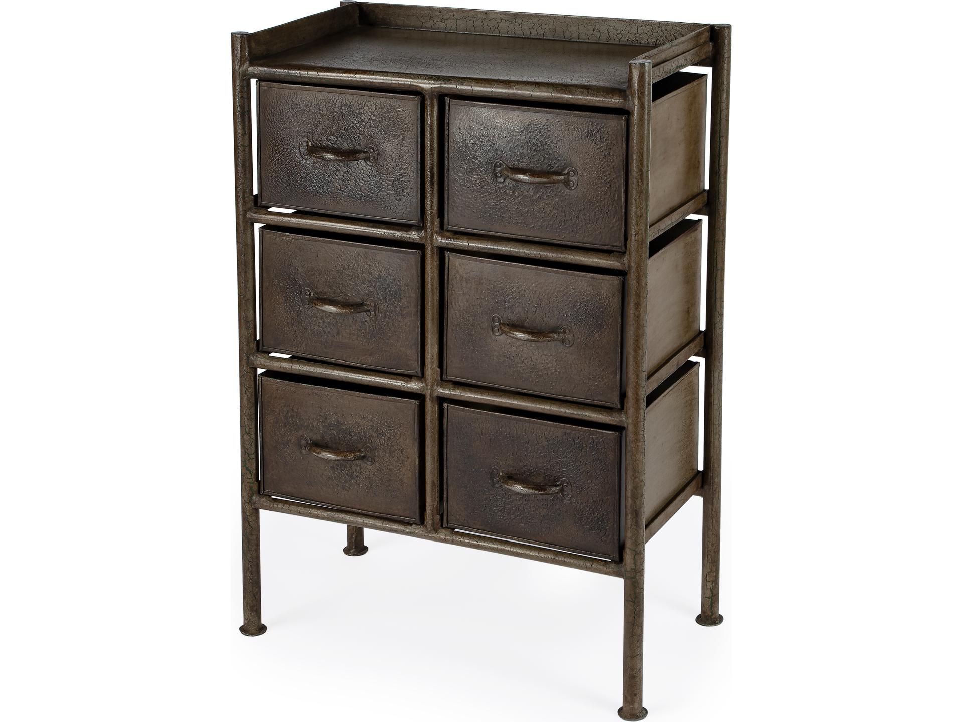 Specialty Company Cameron 6-Drawer Industrial Chic Accent Chest in Bronze