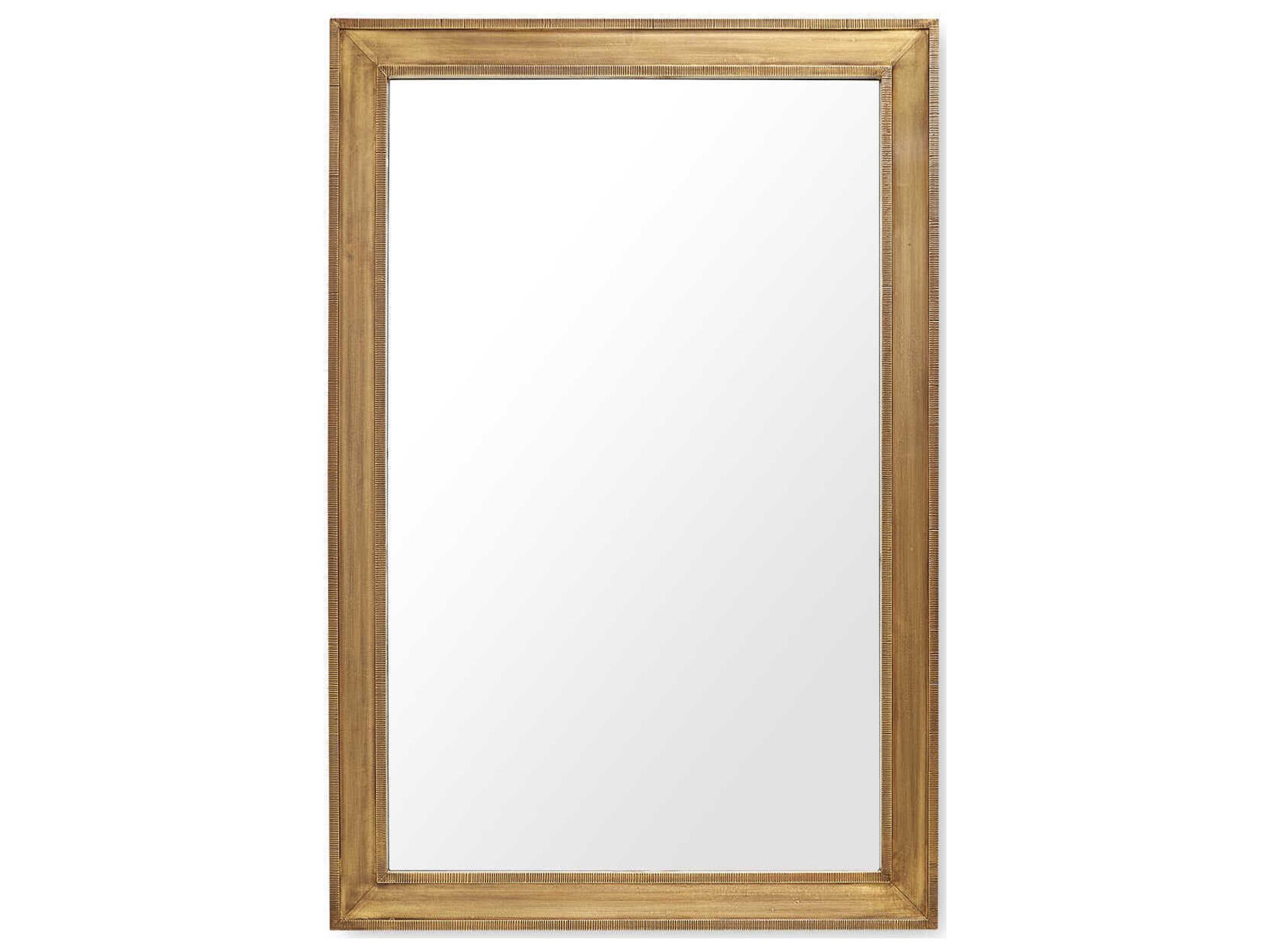 Ellen Antique Brass Rectangular Wall Mirror