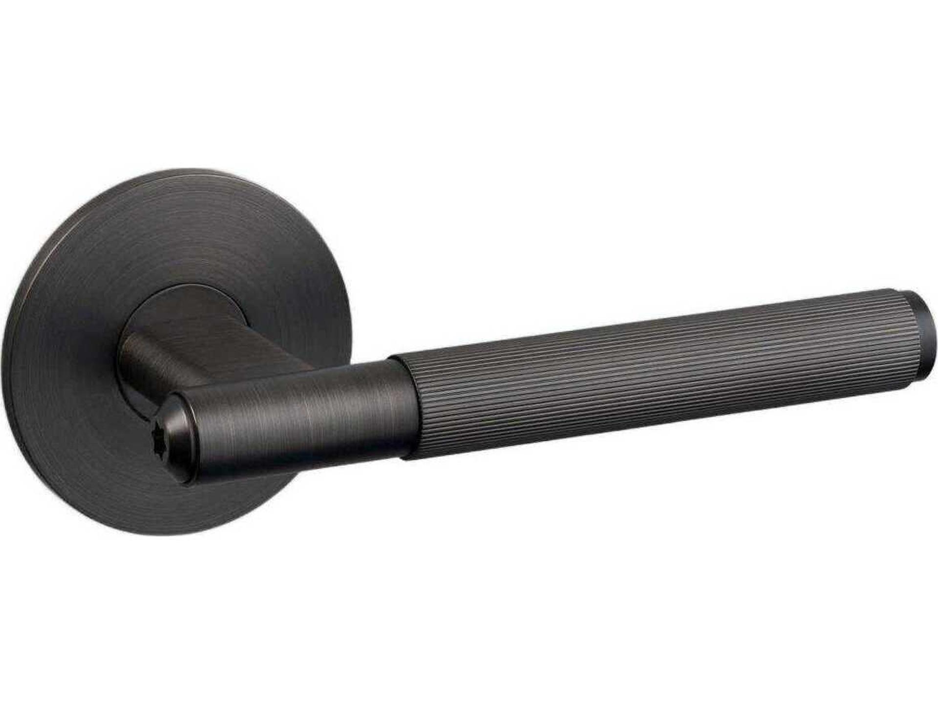 Buster + Punch Smoked Bronze Linear Passage Door Handle Set