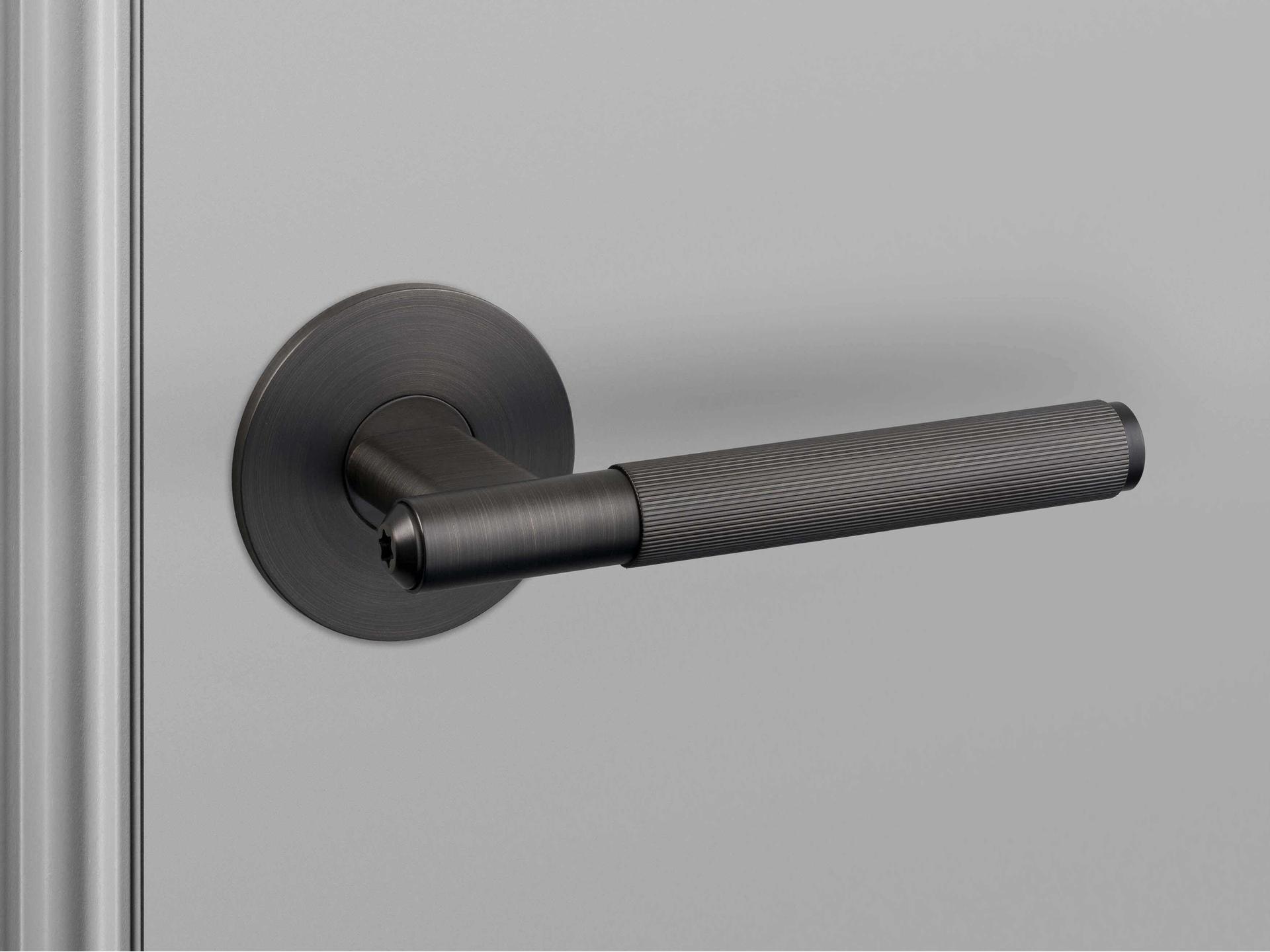 Buster + Punch Smoked Bronze Linear Passage Door Handle Set