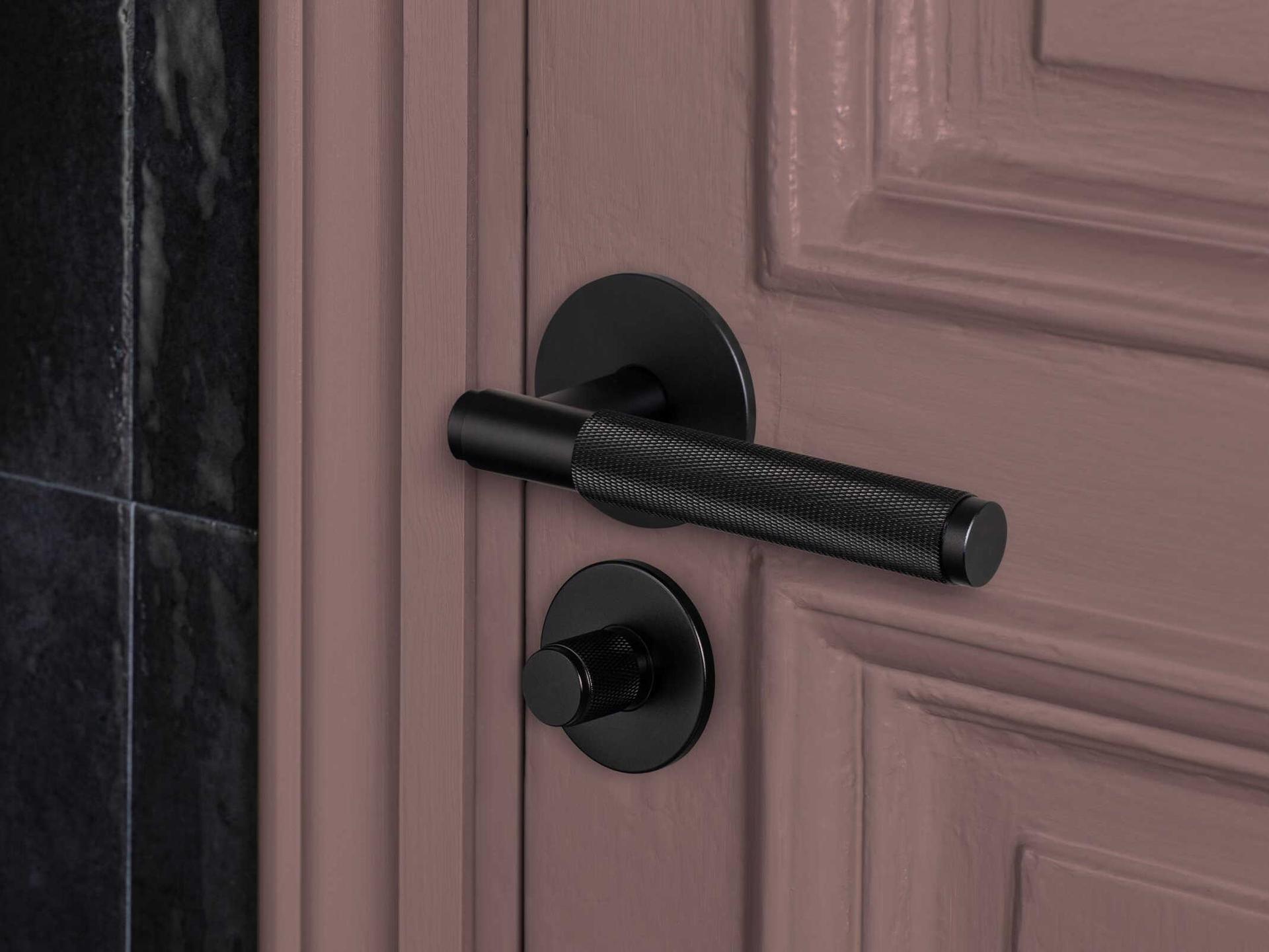 Buster + Punch Black Cross Passage Door Handle Set