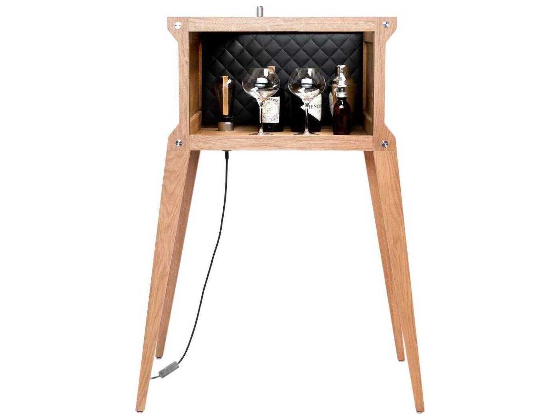 Popstar Bar Cabinet in Natural Oak with Granite Top
