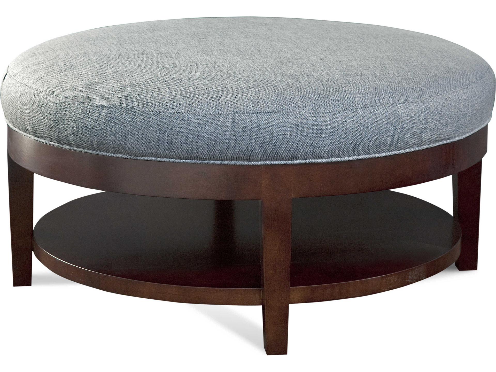 Midtown Round Upholstered Ottoman with Storage