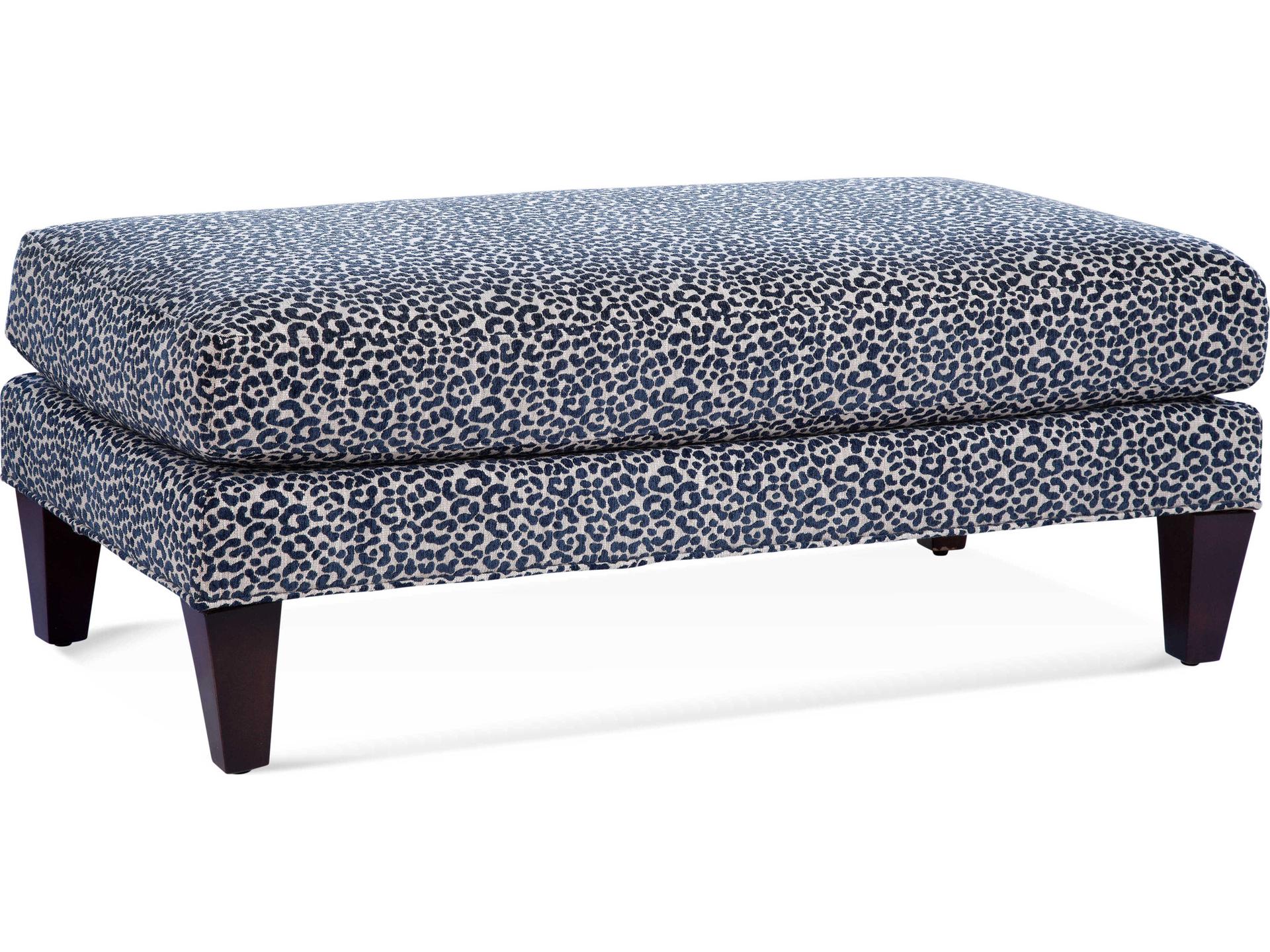 Celeste Upholstered Cocktail Ottoman with Tapered Legs