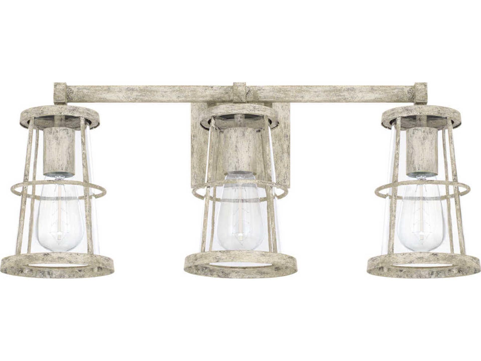 Beaufort 3-Light Coastal Vanity Light in Mystic Sand