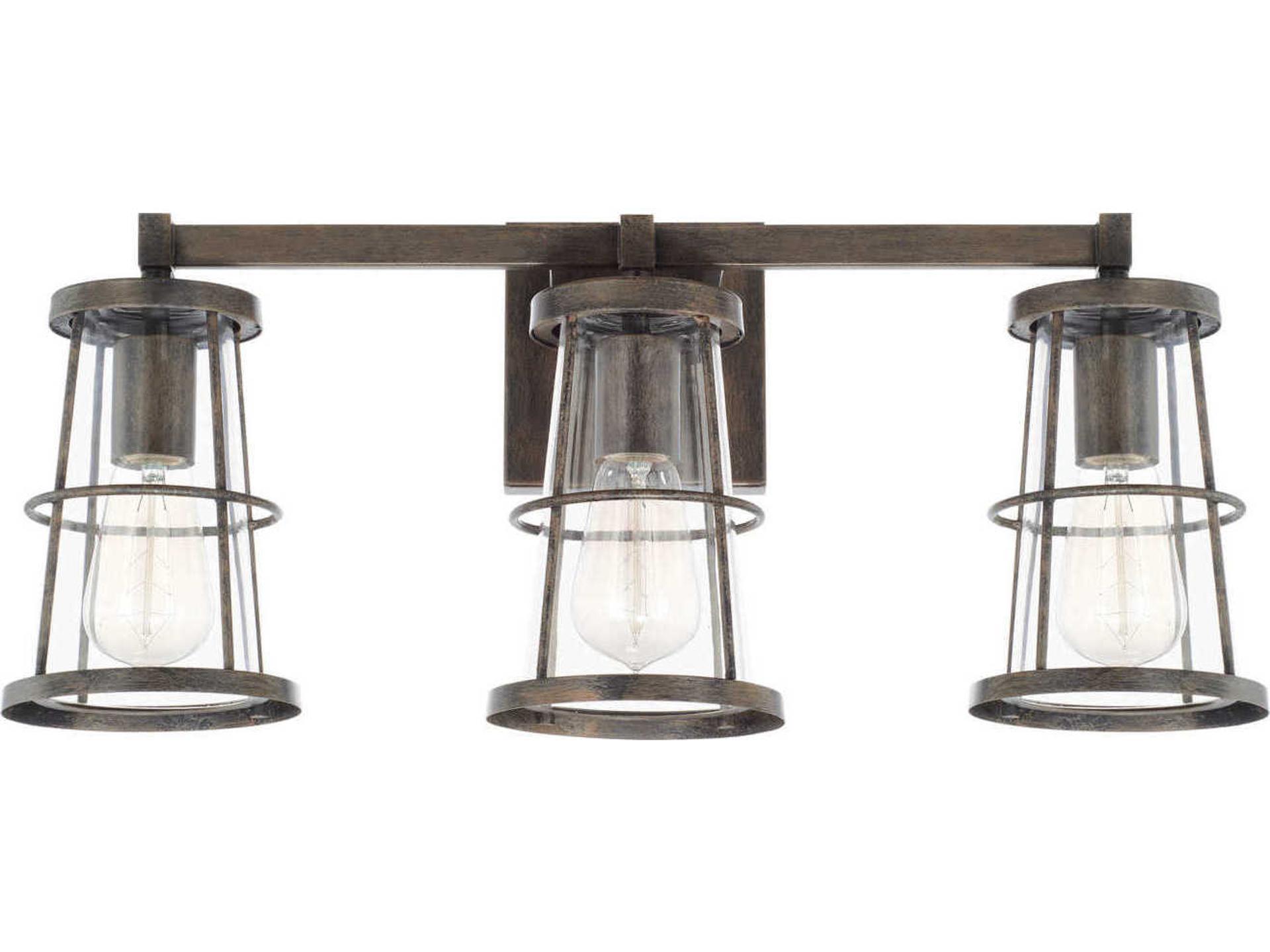 Beaufort 3-Light Vanity Wall Light in Nordic Grey