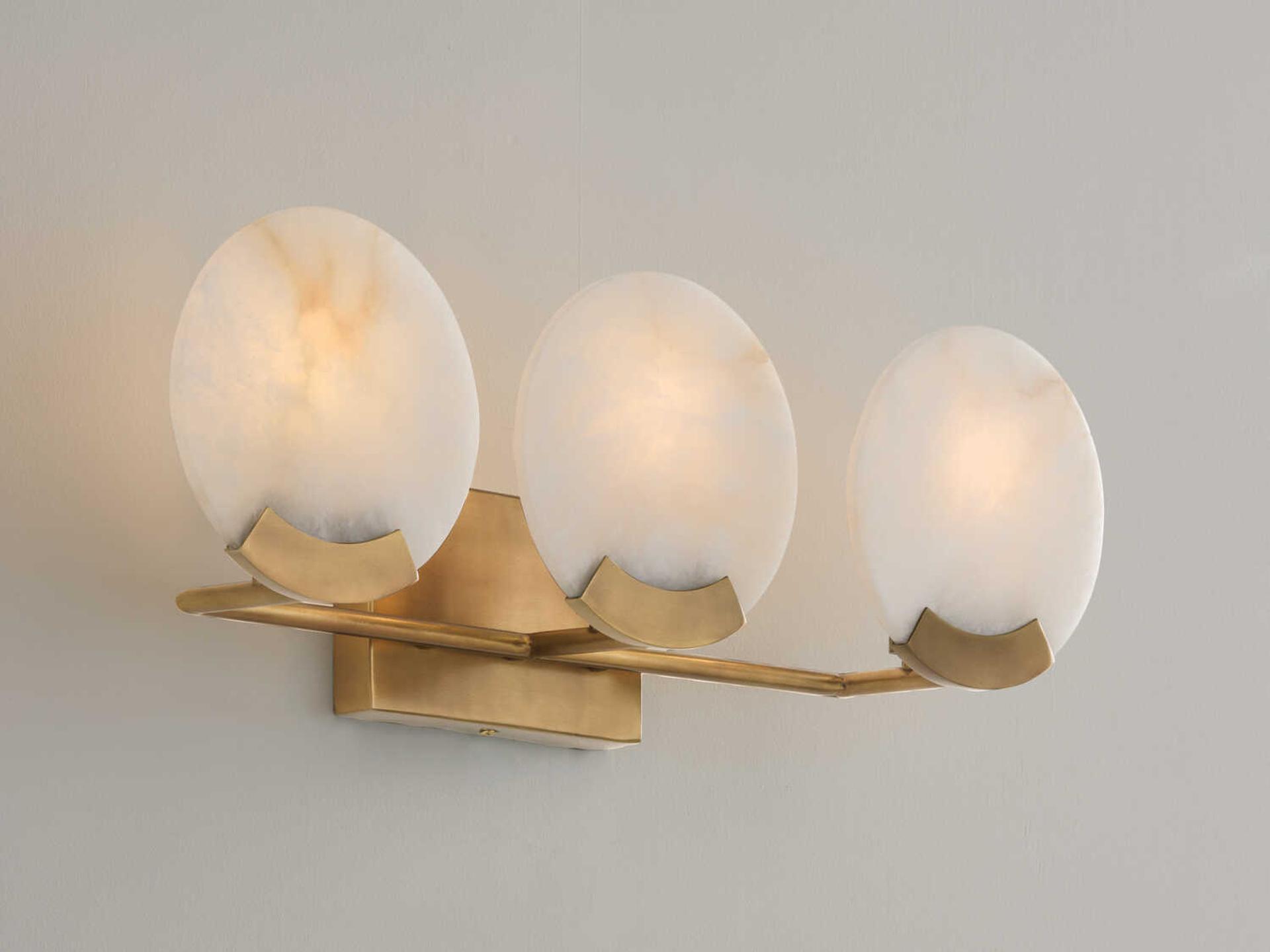 Capital Lighting Oriya 3-Light Aged Brass Vanity Light